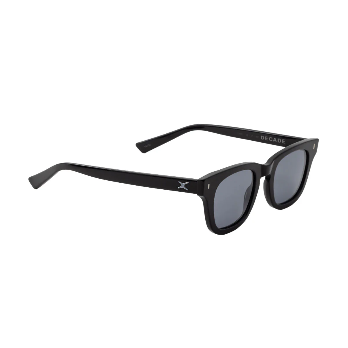 Decade Earl 50s Sunglasses - Gloss Black Acetate/Grey CR39