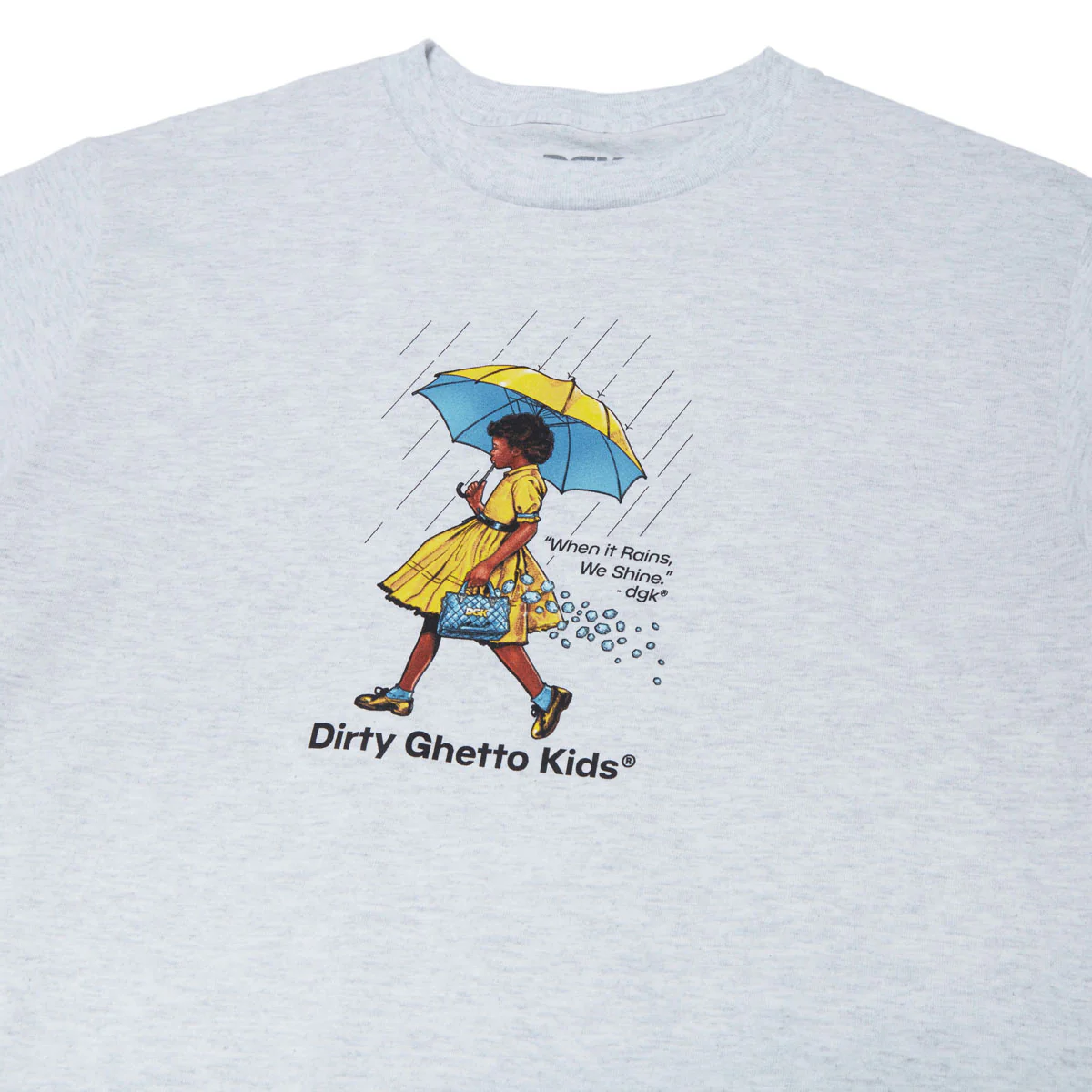 DGK Rain Or Shine T-Shirt - Ash Gray - Image 2