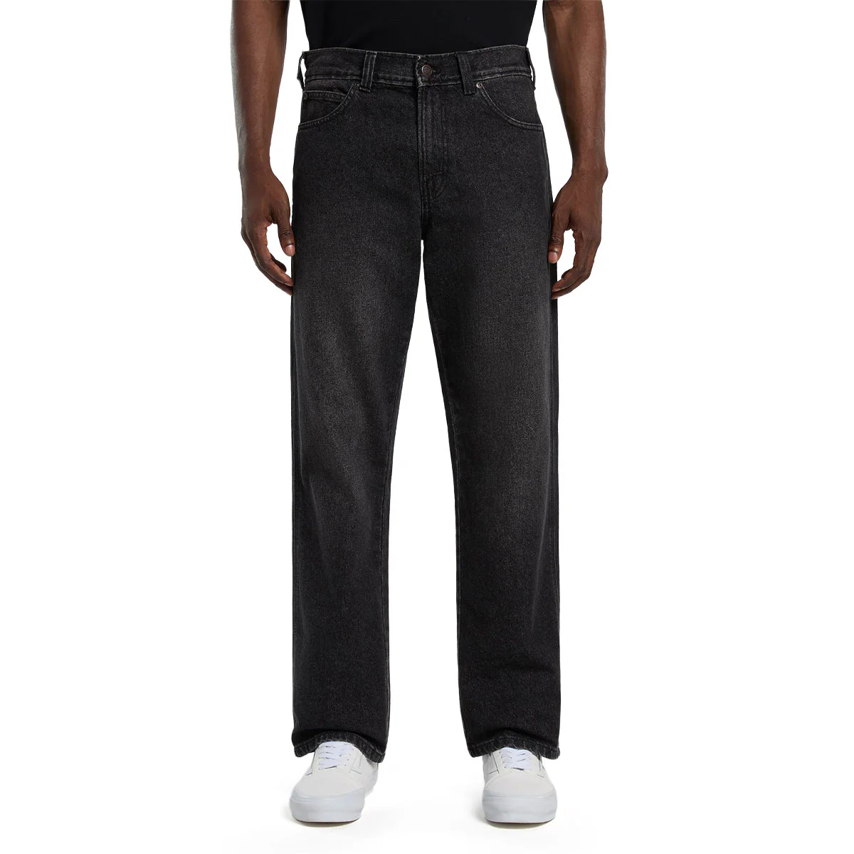 Dickies Relaxed Straight Work Jeans - Black Wash Faded