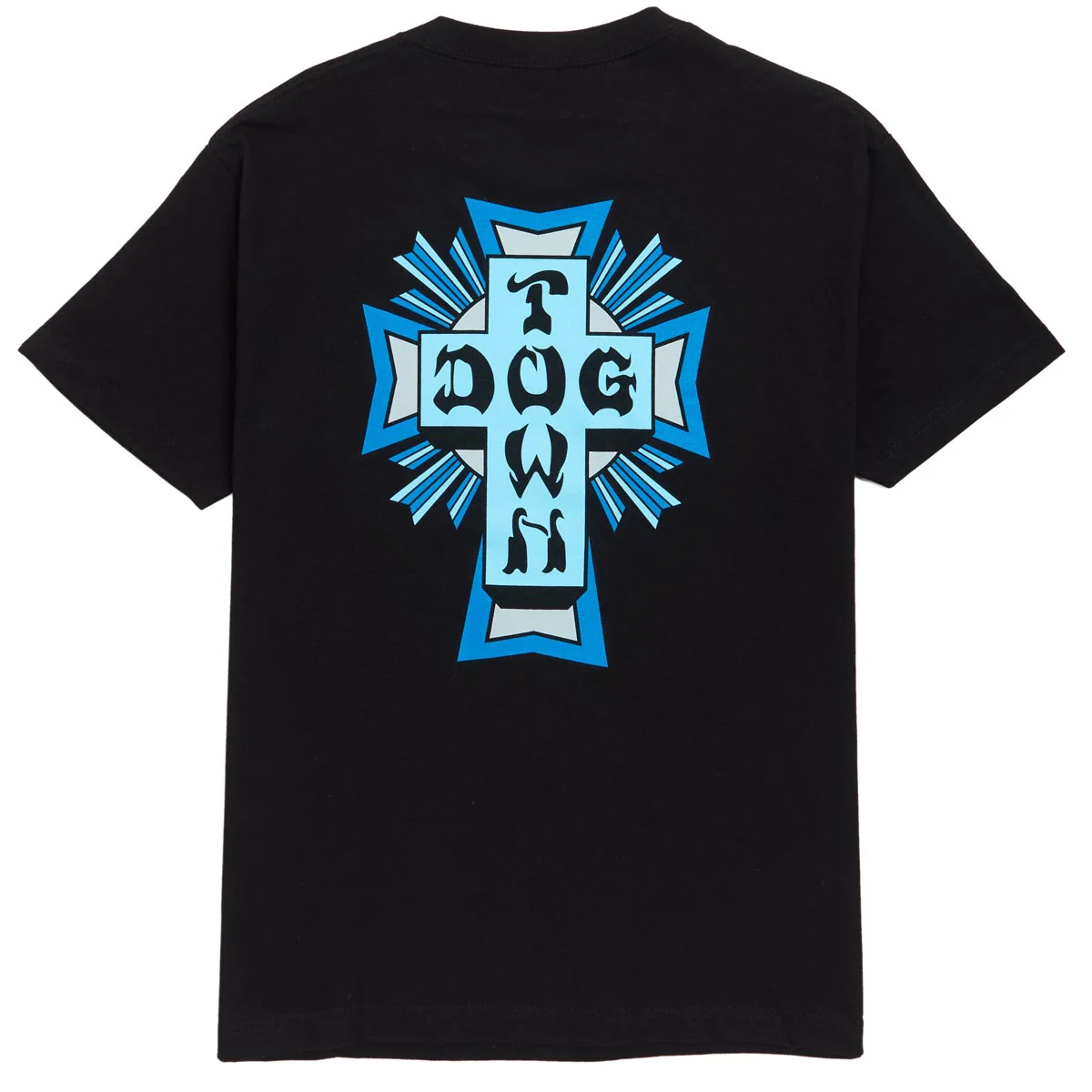 Dogtown Cross Logo Color T-Shirt - Black/Blue
