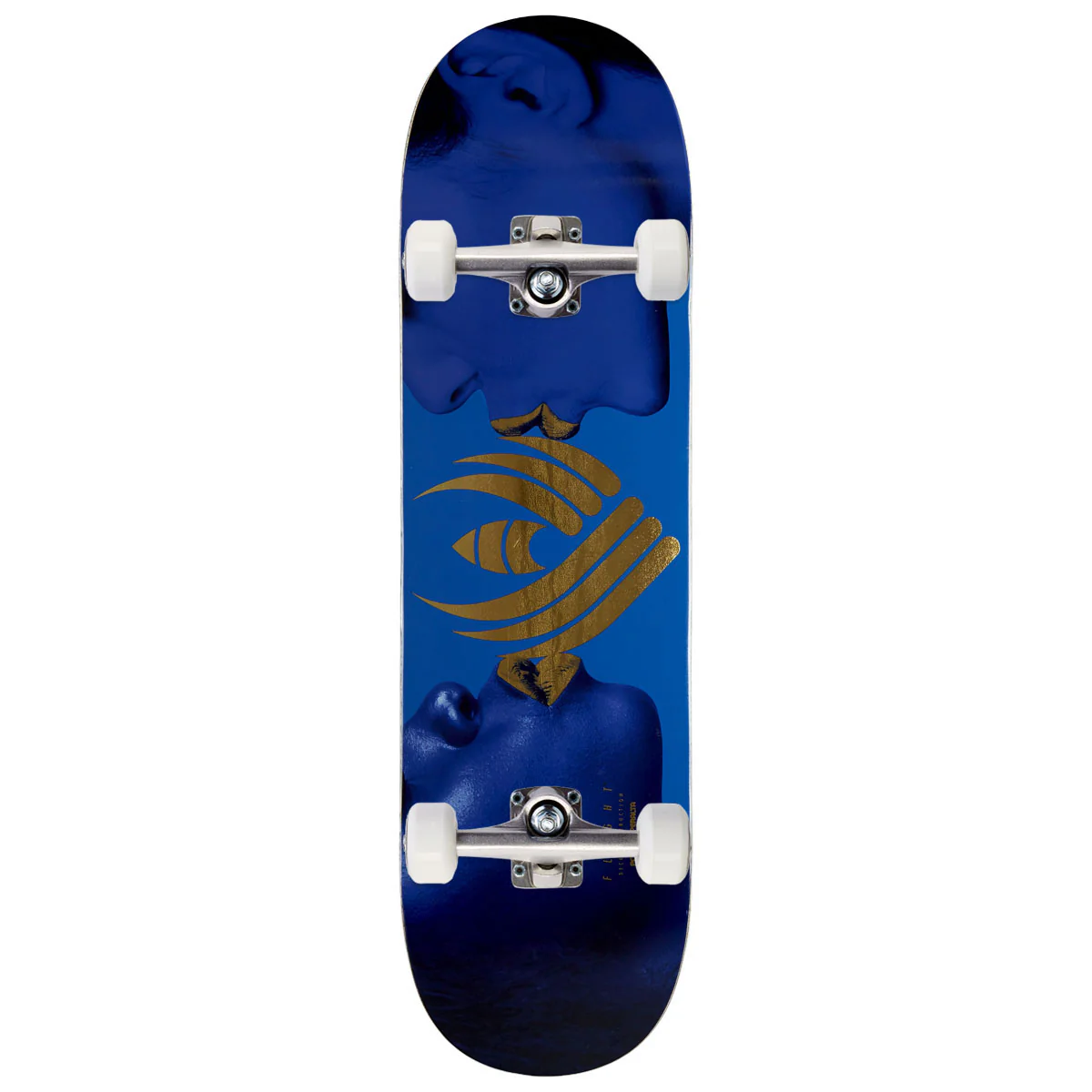 Flight Kiss Skateboard Complete - Blue/Gold Foil - 8.63"