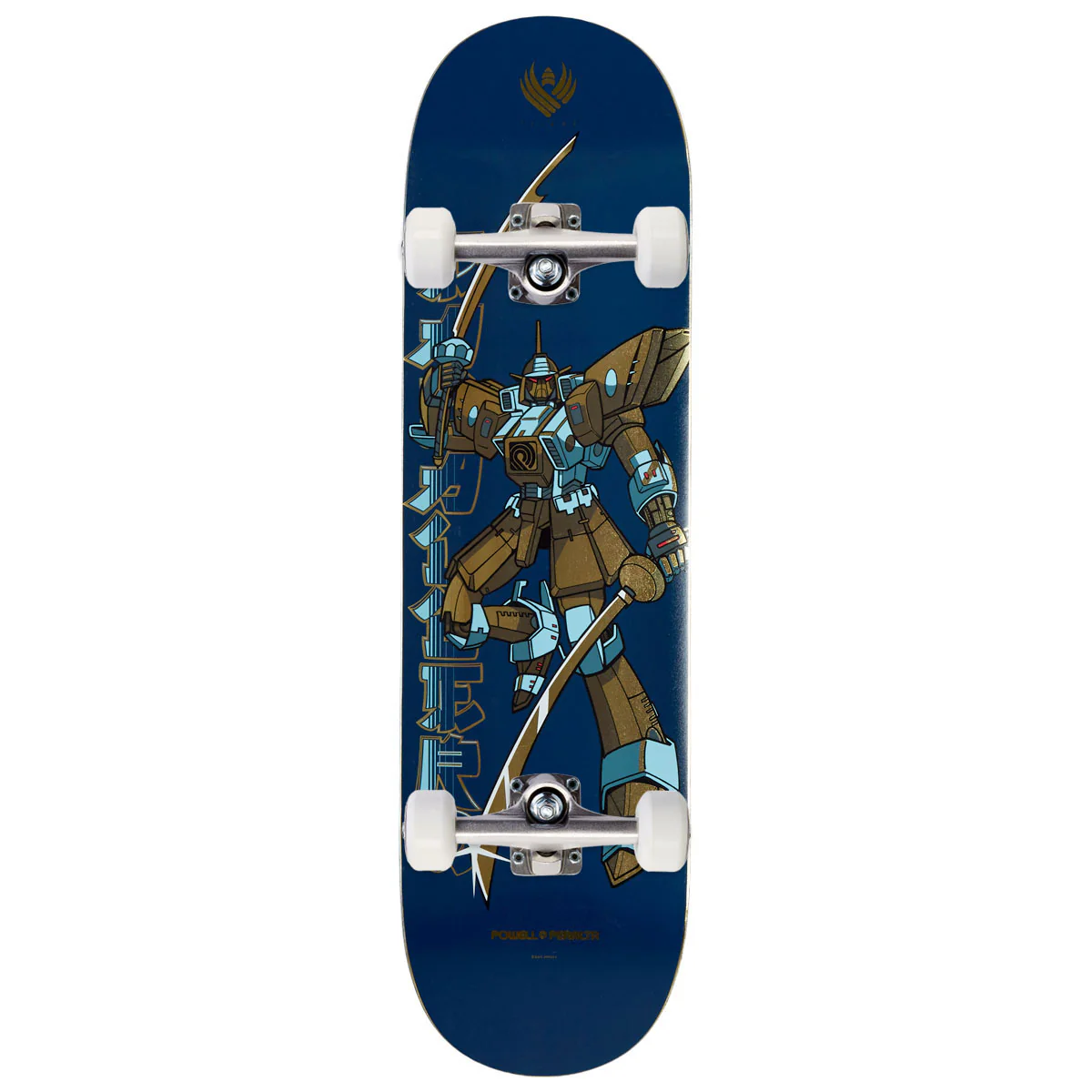 Flight Steve Caballero Gundam Skateboard Complete - Blue/Gold Foil - 8.50"