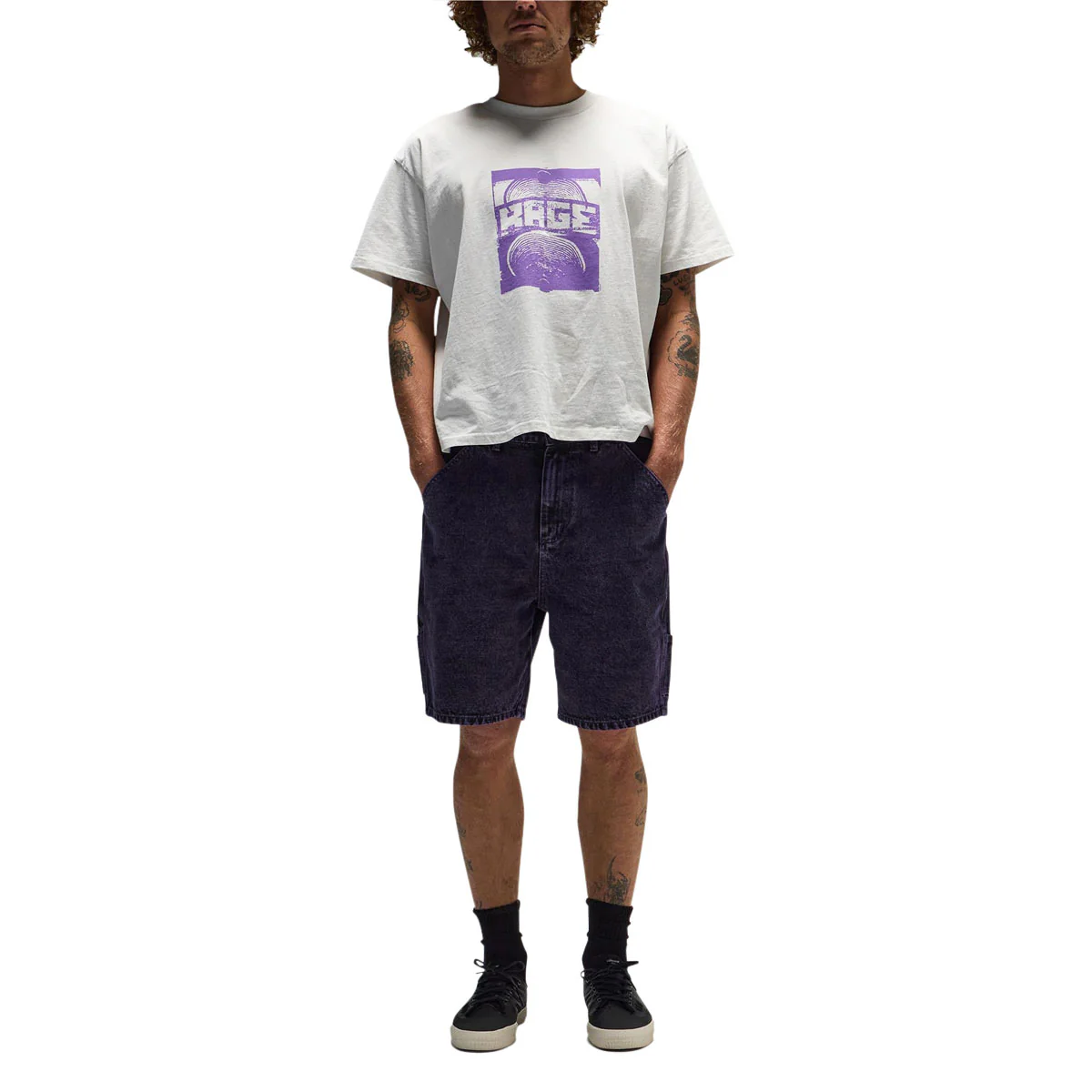 Former Distend Denim Walk Shorts - Washed Purple - Image 3