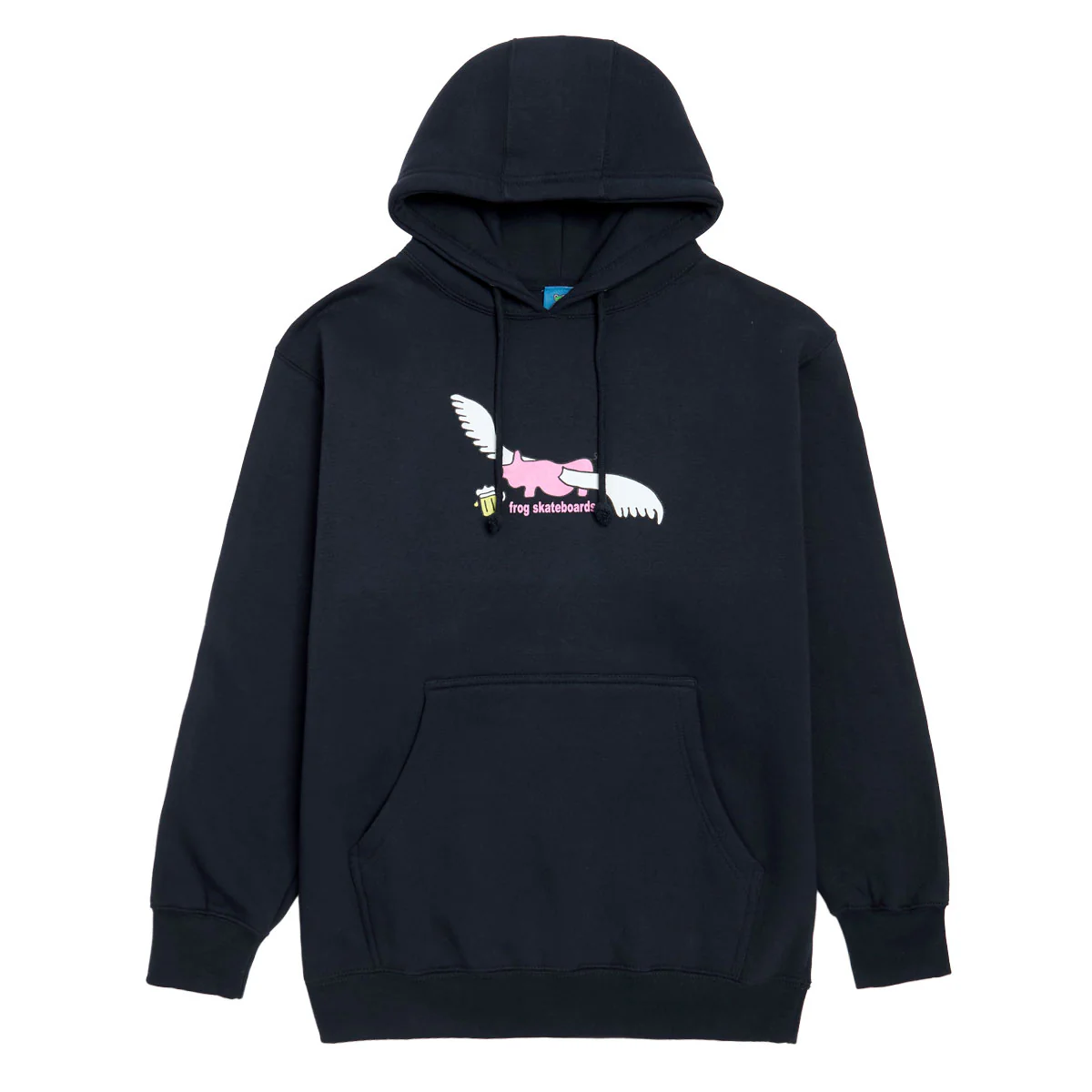 Frog Flying Pig Hoodie - Navy