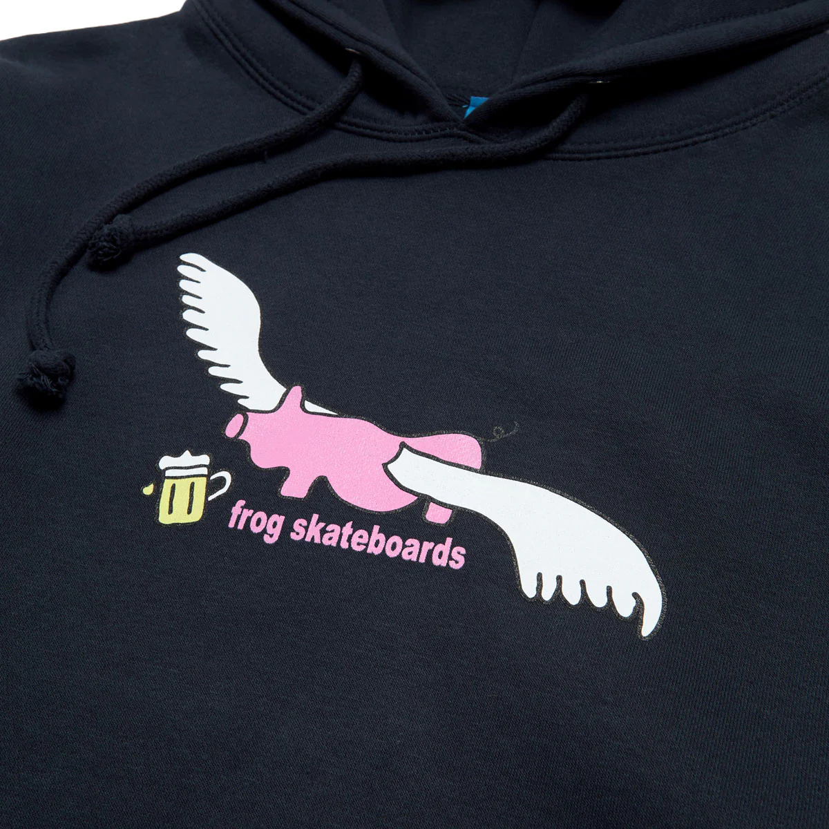 Frog Flying Pig Hoodie - Navy - Image 2
