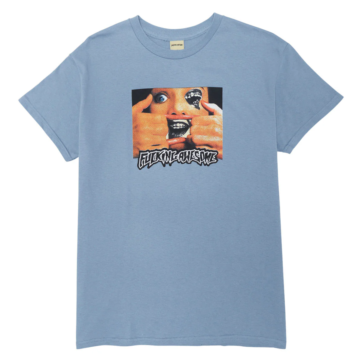 Fucking Awesome Brace Face T-Shirt - Stone Blue