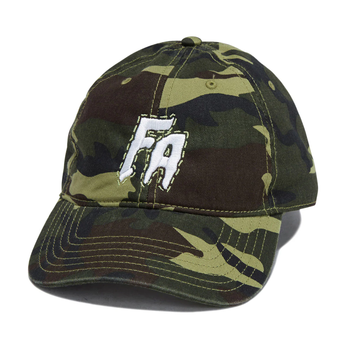 Fucking Awesome Camo Seduction Contrast Stitch 6 Panel Hat - Washed Camo