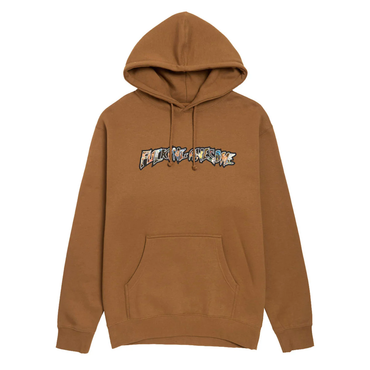 Fucking Awesome Dill Collage Logo Hoodie - Saddle