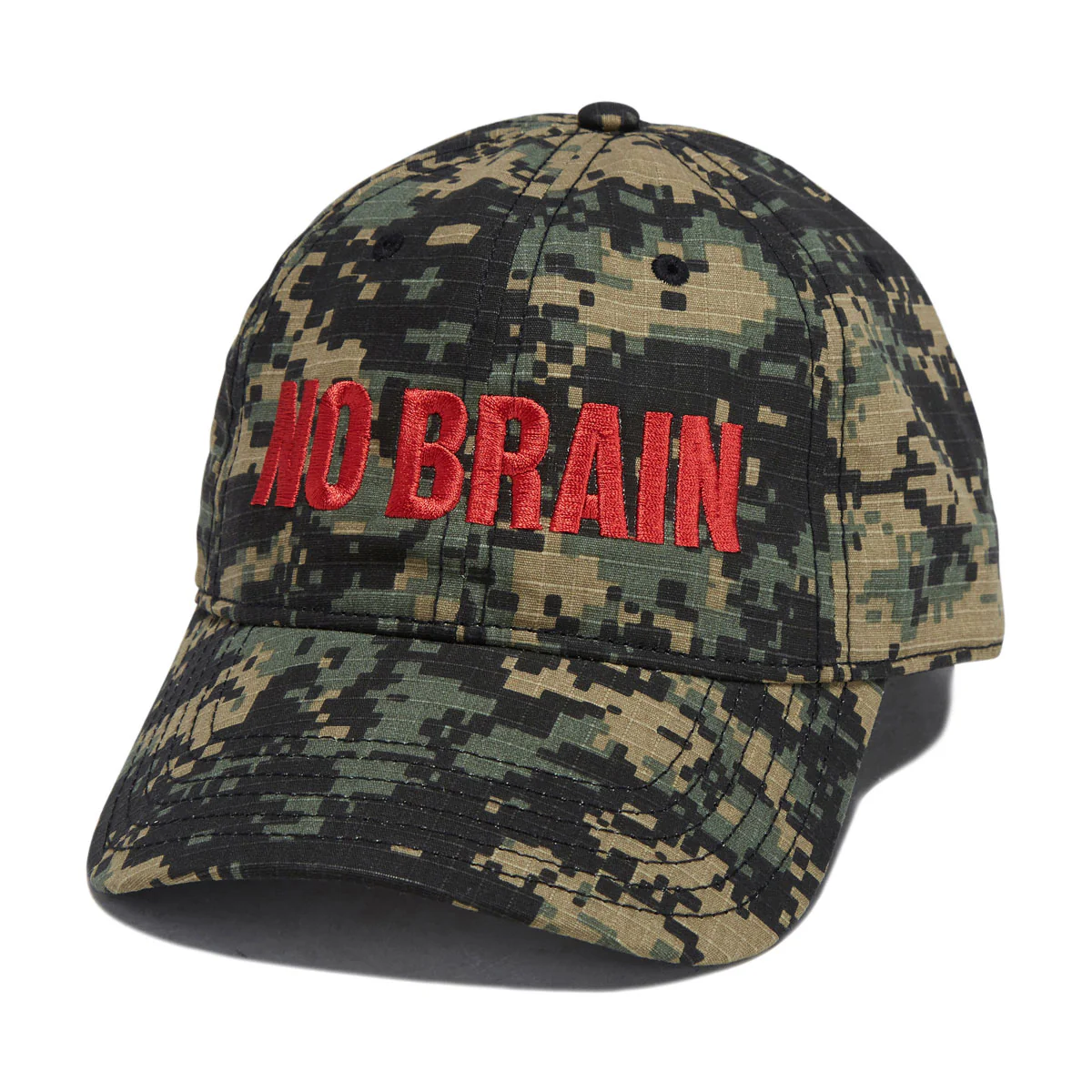 Fucking Awesome No Brain 6 Panel Snapback Hat - Camo