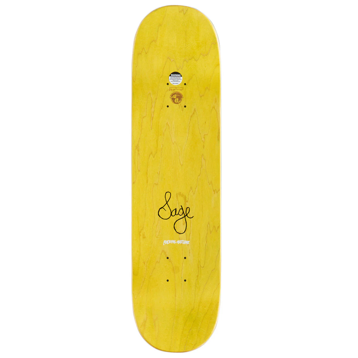 Fucking Awesome Sage Elsesser Glowing Eyes Shape 2 Skateboard Deck - 8.38" - Image 2