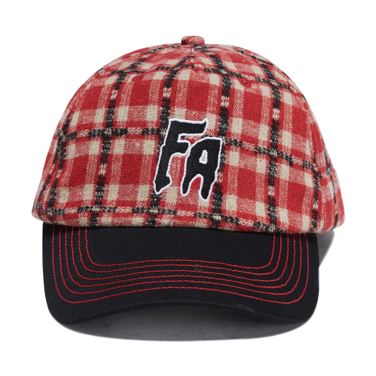 Fucking Awesome Seduction Plaid Snapback Hat - Red - Image 5
