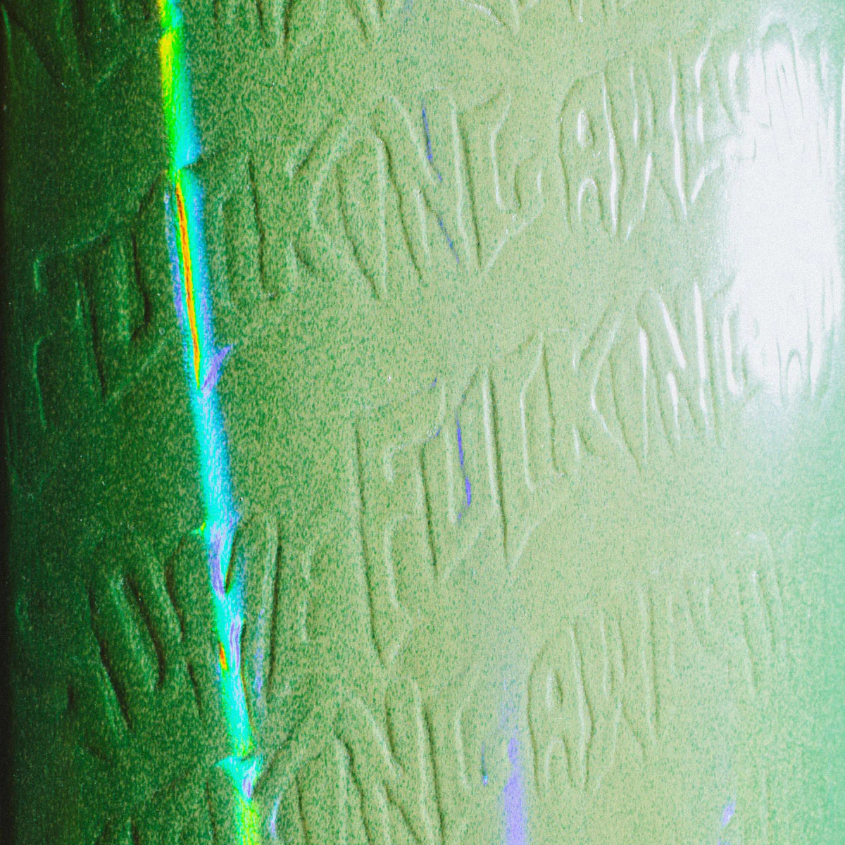 Fucking Awesome Stamp Embossed Shape 1 Skateboard Deck - Neon Green - 8.25" - Image 3
