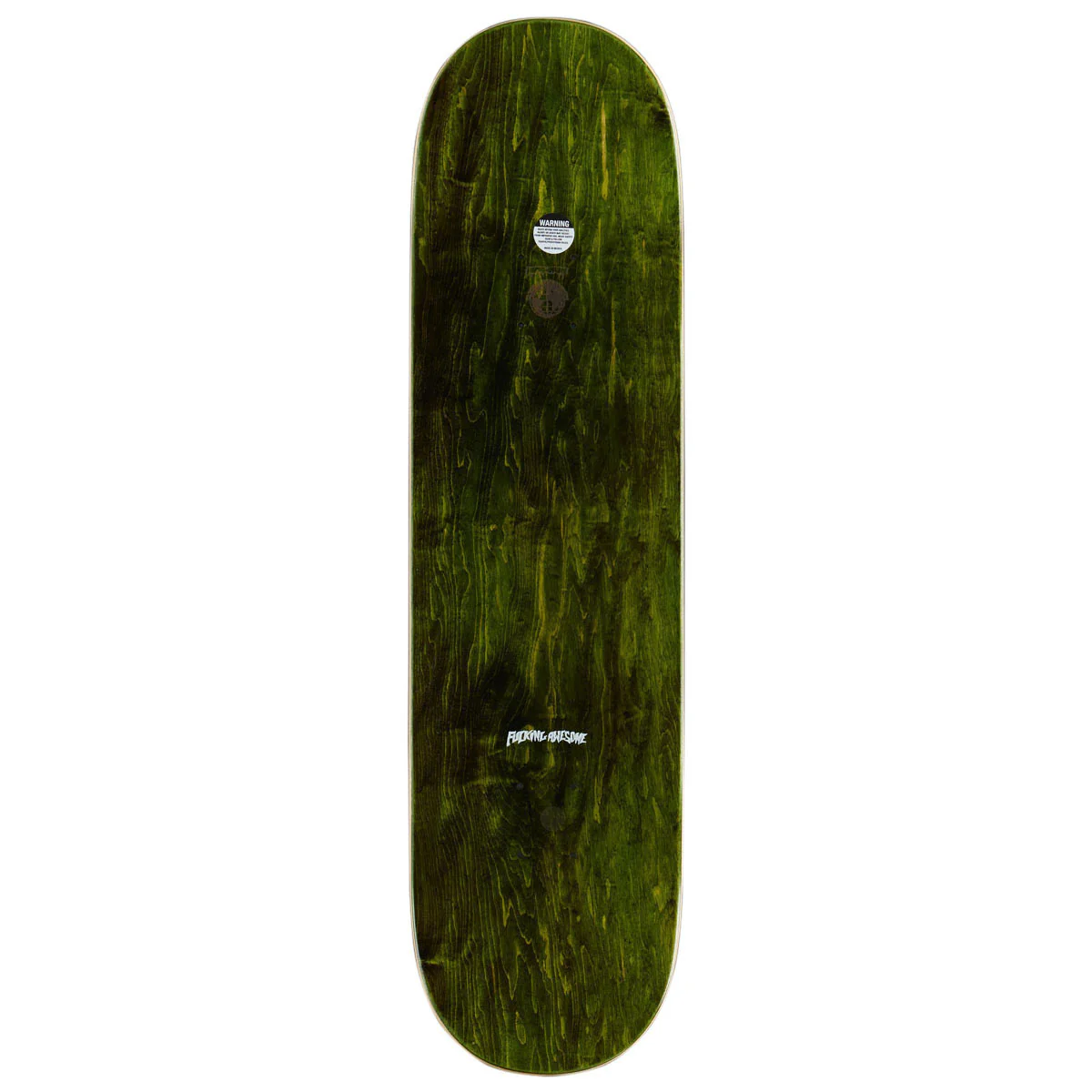 Fucking Awesome Stamp Embossed Shape 1 Skateboard Deck - Neon Green - 8.38" - Image 2