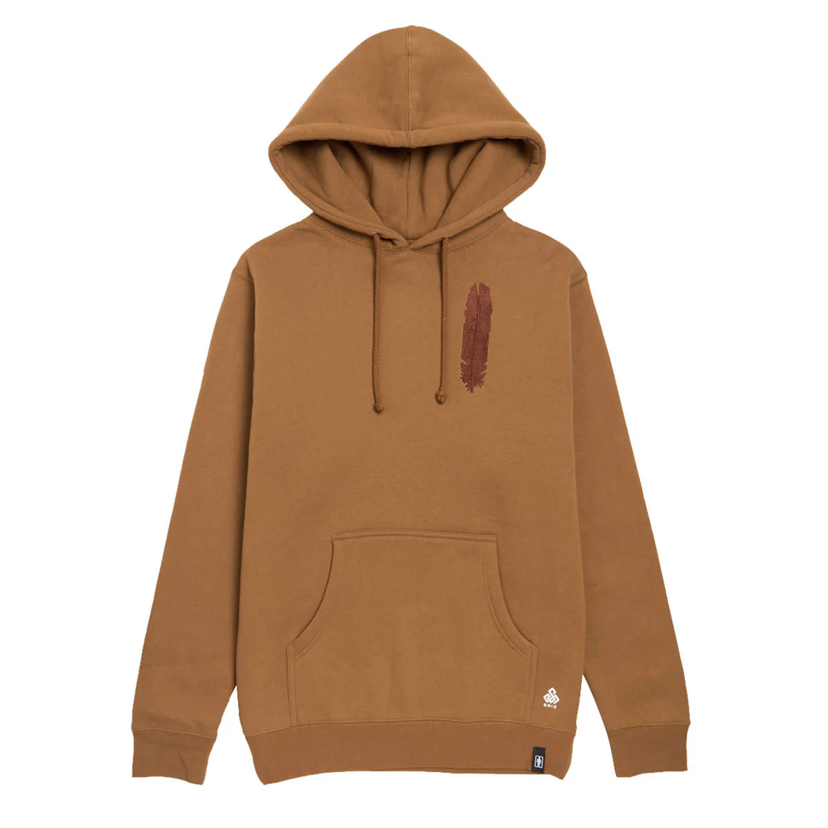 Girl Feather Heavy Hoodie - Saddle