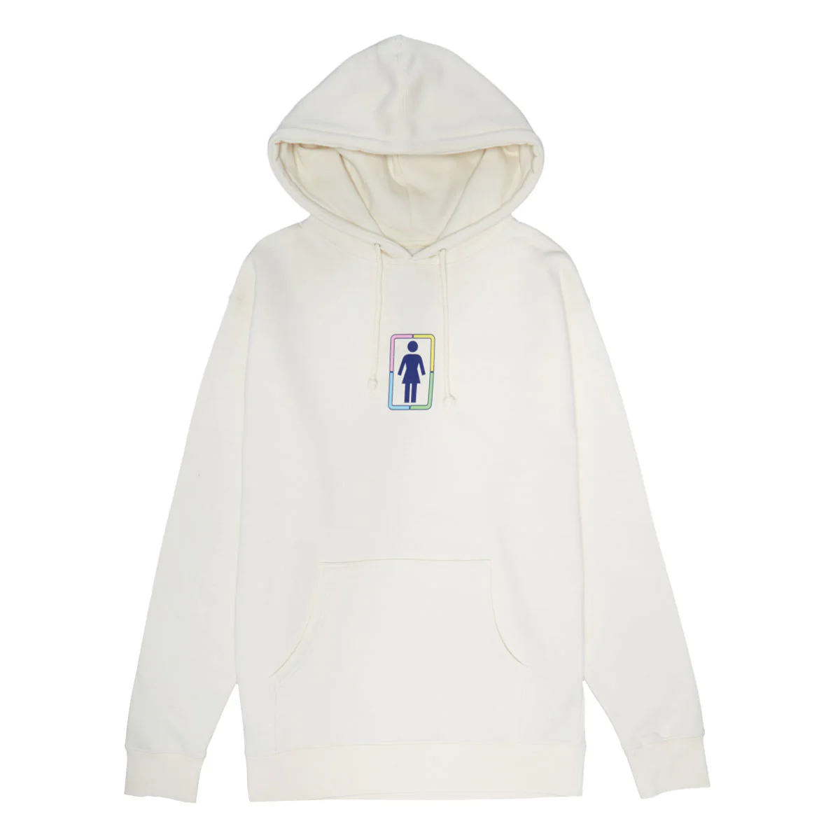 Girl x Hello Kitty Rainbow Stacked Hoodie - Cream