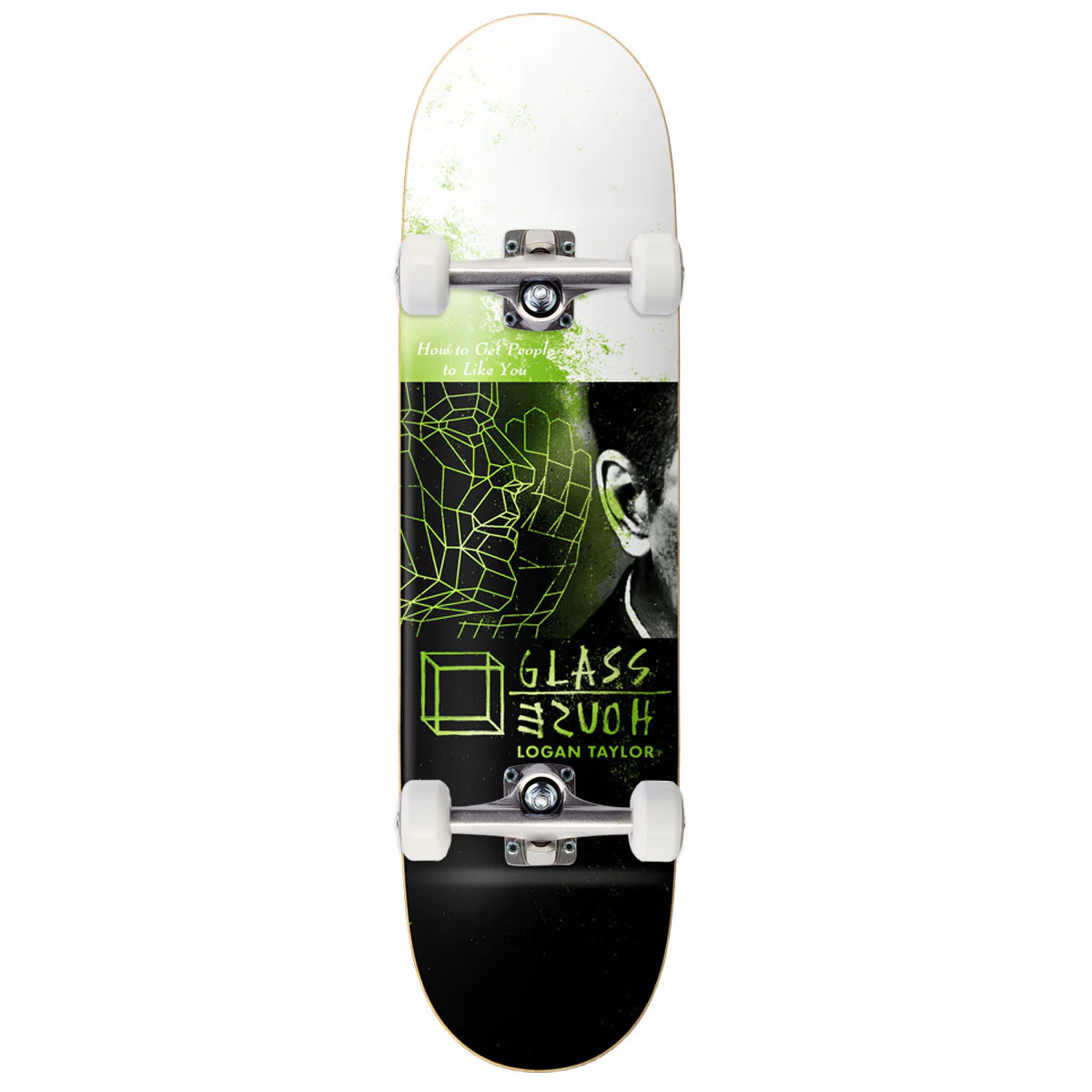 Glass House Taylor Artificial Skateboard Complete - Green Foil - 8.25"