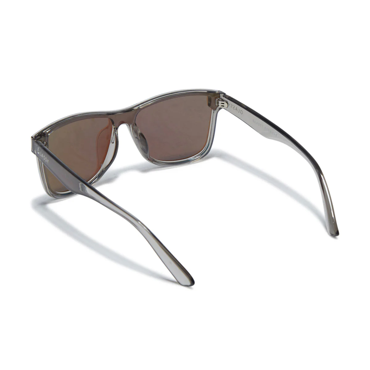 Glassy Chad Premium Polarized Sunglasses - Clear Grey/Teal - Image 2
