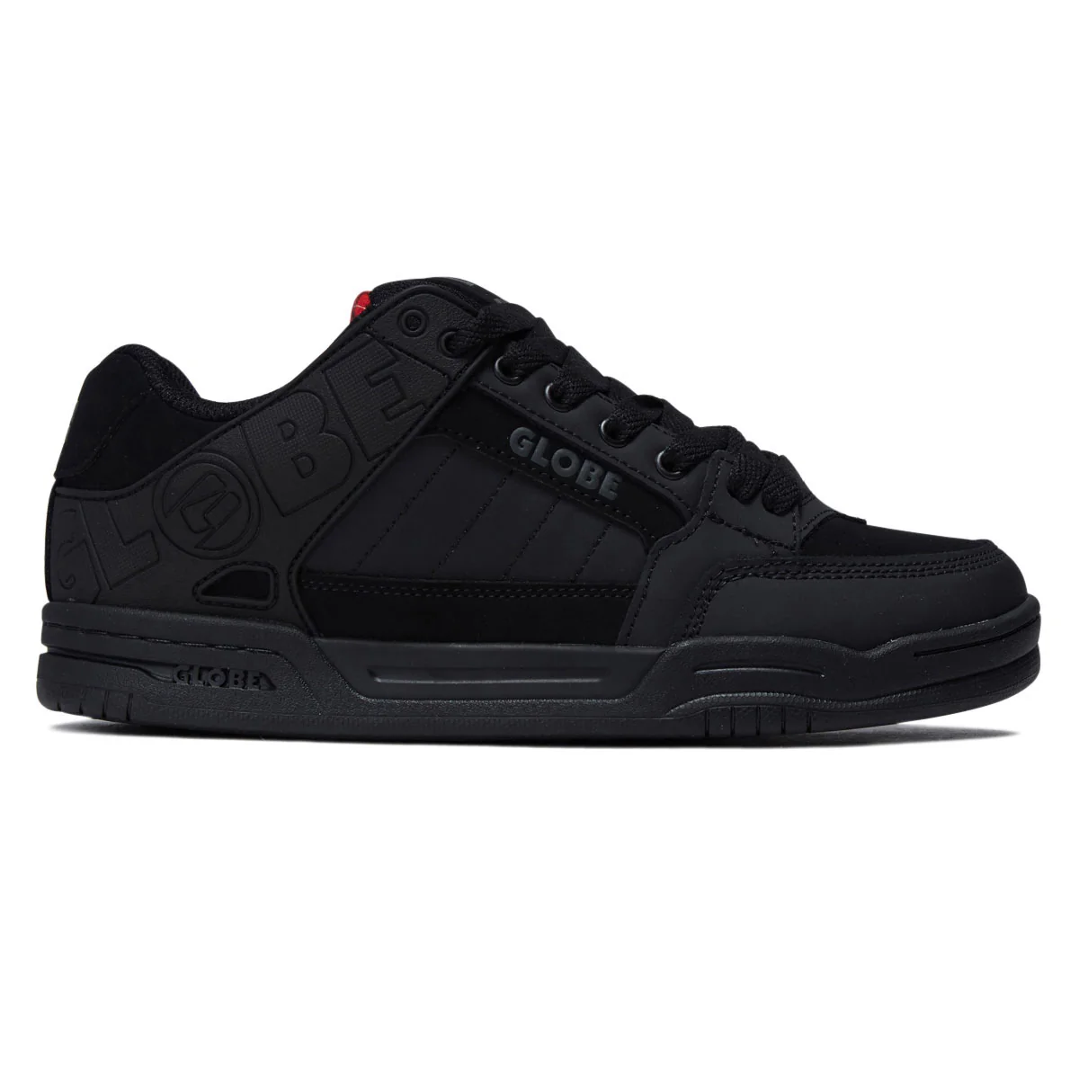 Globe Tilt Shoes - Black/Red/Tartan