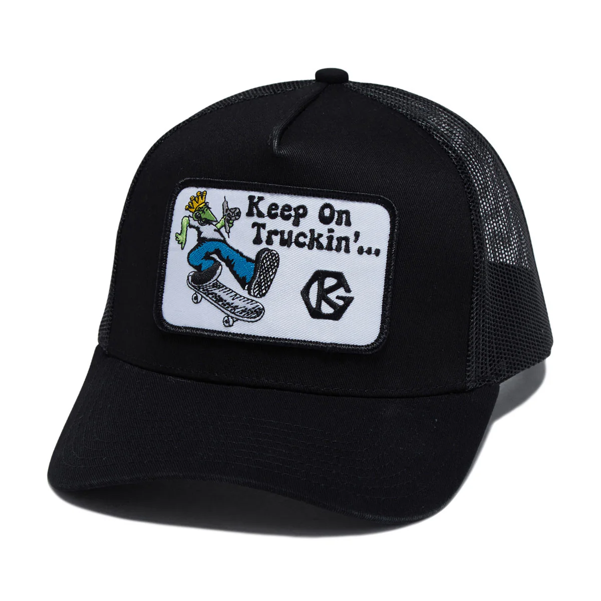 Grind King Keep On Truckin' Trucker Hat - Black