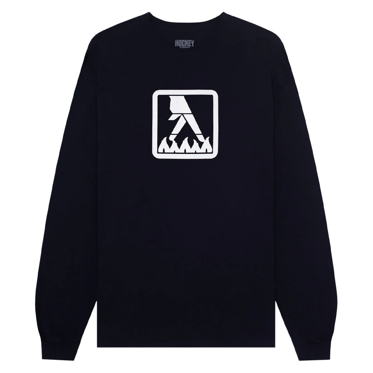 Hockey Serious Warning Long Sleeve T-Shirt - Black