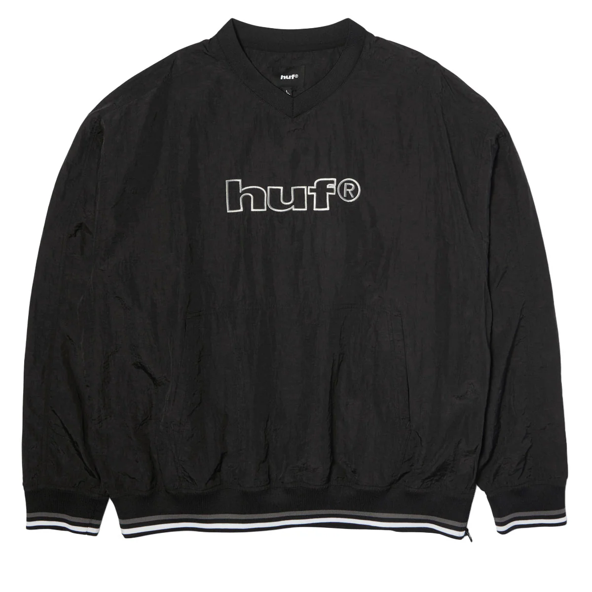HUF 89 Pullover Long Sleeve Wind Shirt - Black