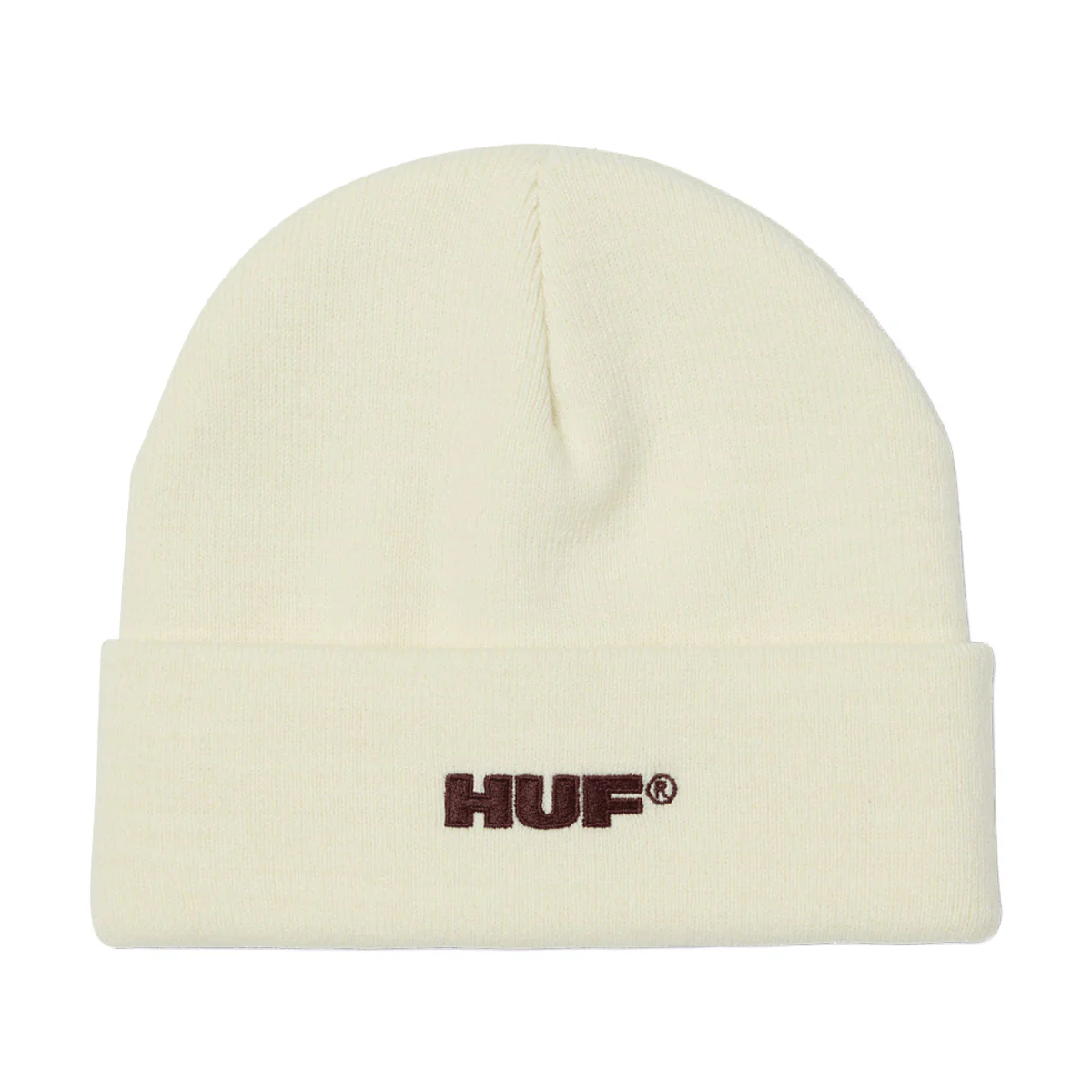 HUF All Caps Cuff Beanie - Cream
