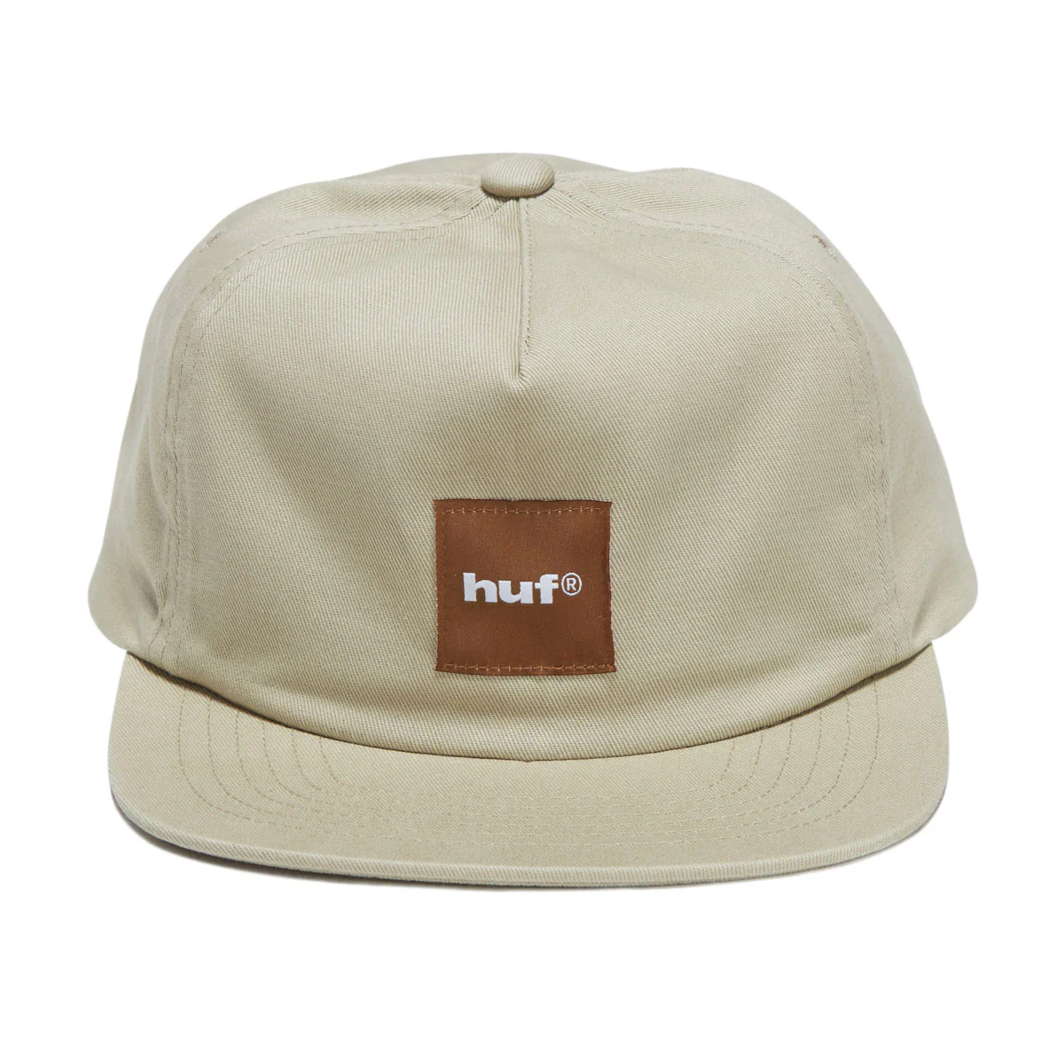 HUF Box Logo Snapback Hat - Tan/Brown - Image 2