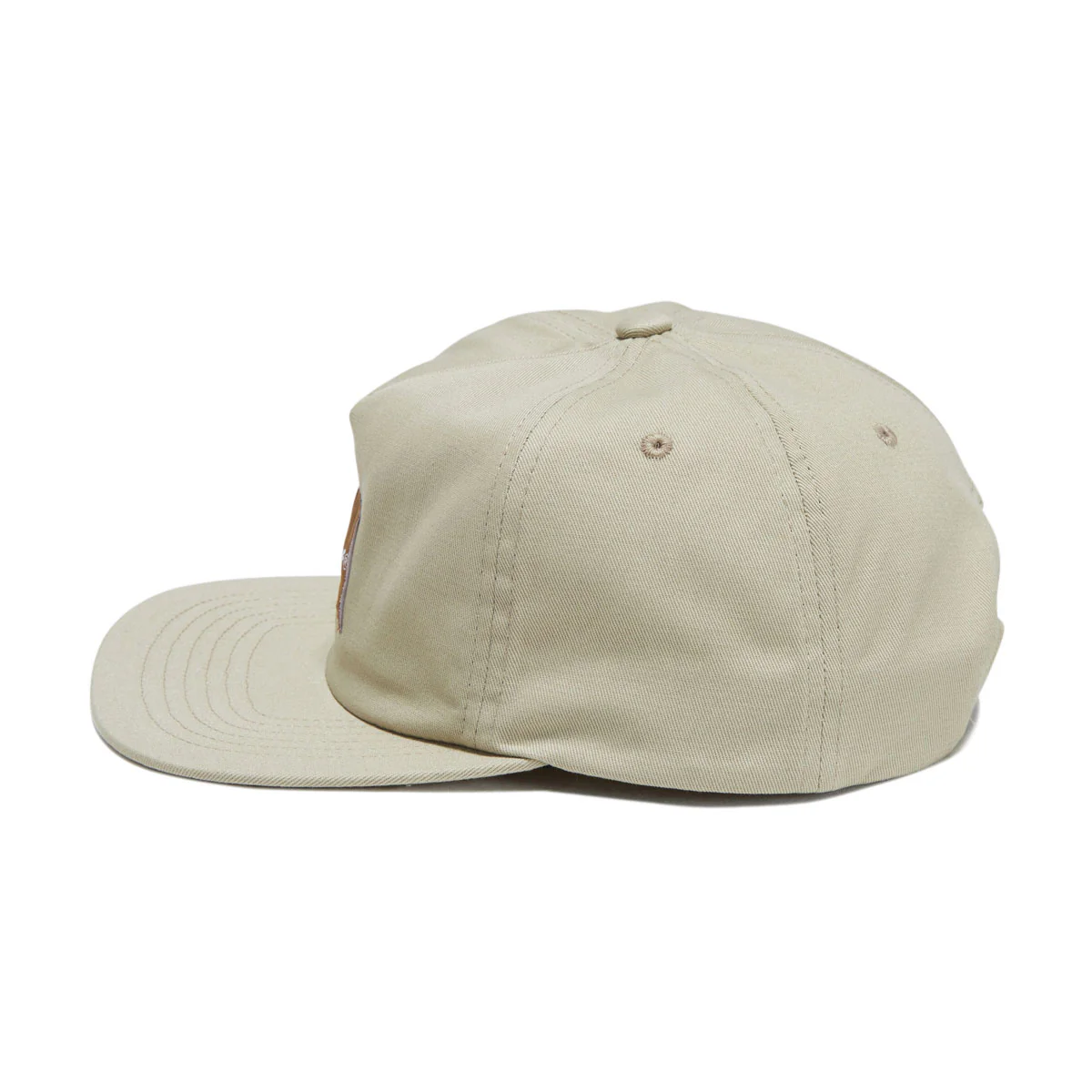 HUF Box Logo Snapback Hat - Tan/Brown - Image 4