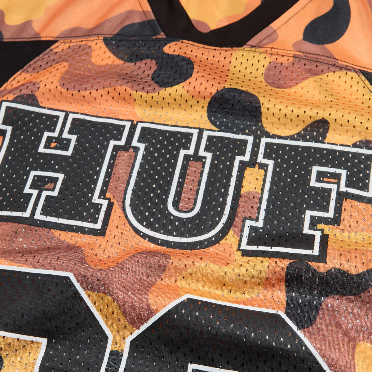 HUF Camo Football Jersey - Lava - Image 3
