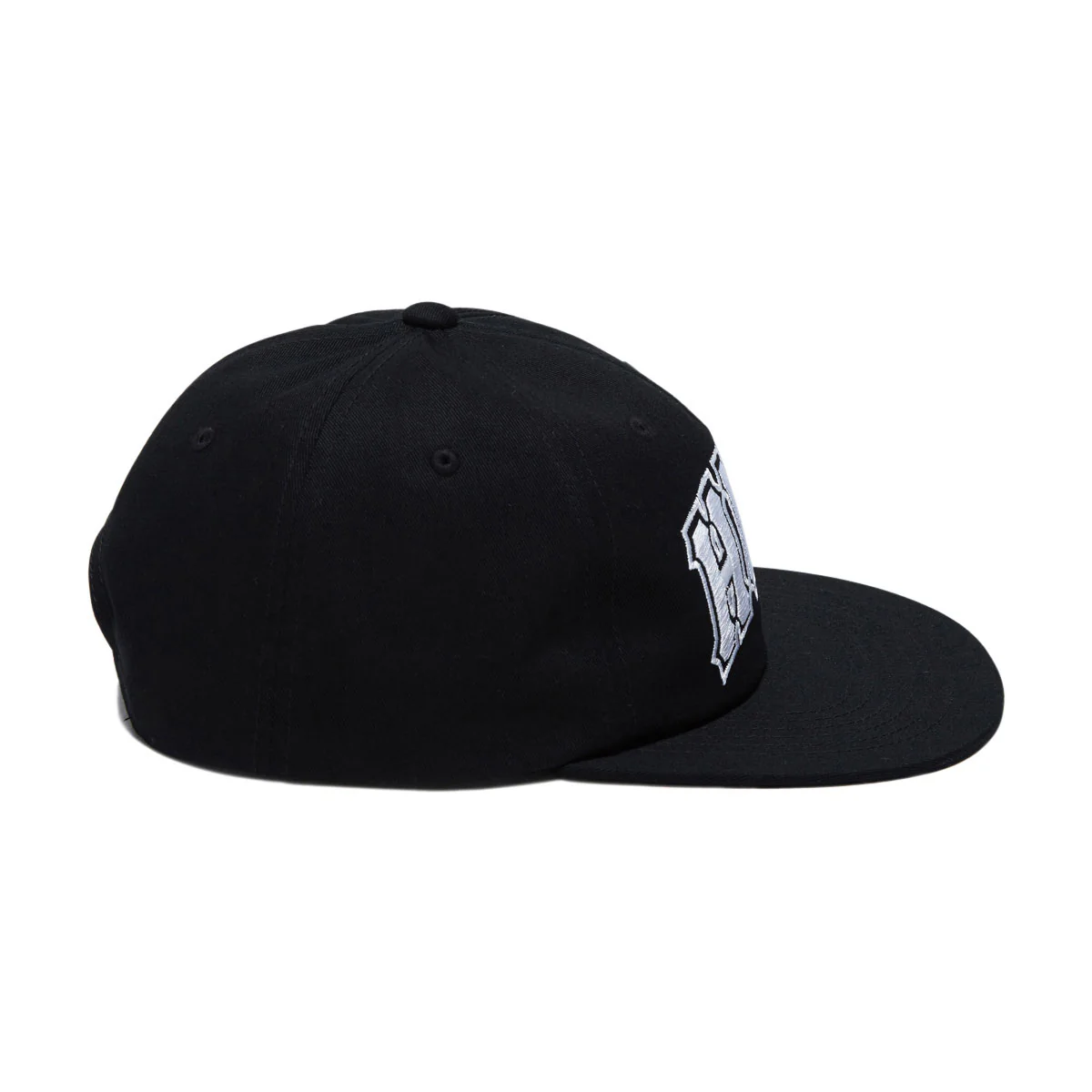 HUF Classic Arch Snapback Hat - Black/White - Image 3