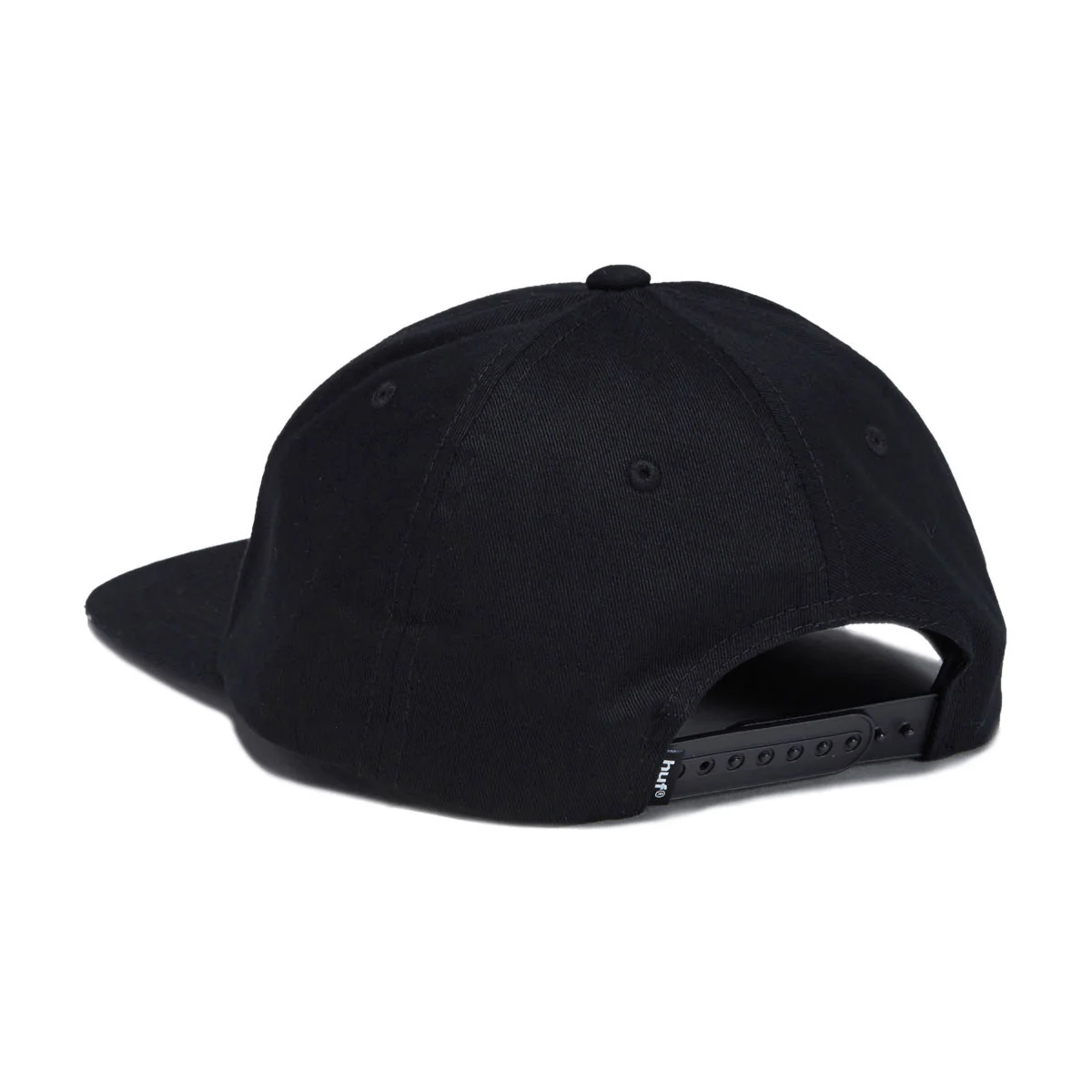 HUF Classic Arch Snapback Hat - Black/White - Image 5