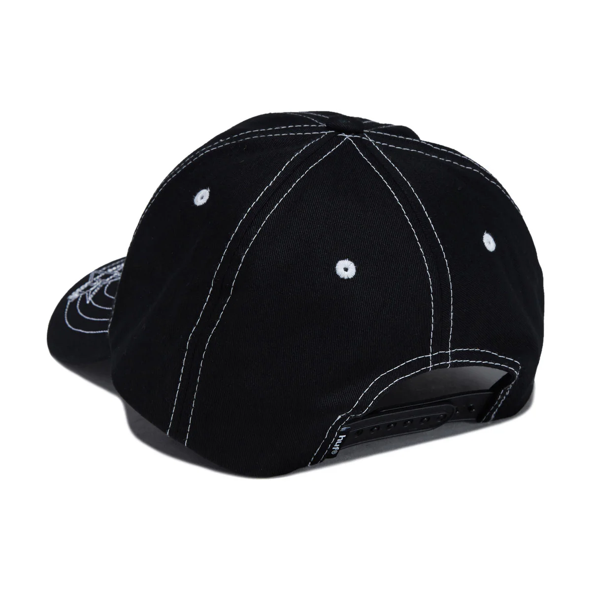 HUF Contrast H Star Snapback Hat - Black - Image 5