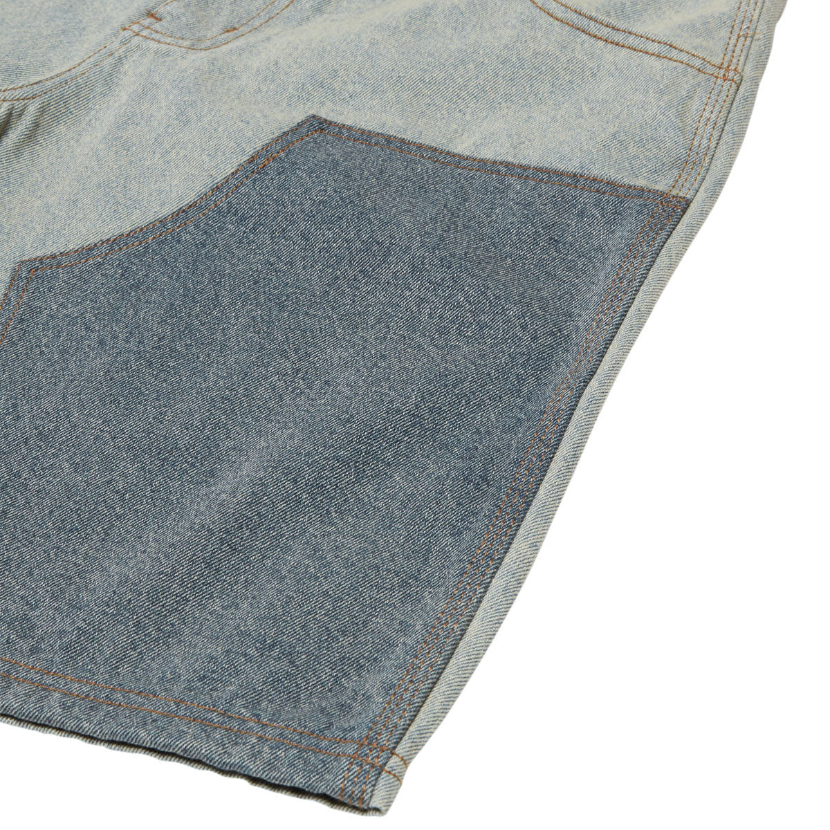 HUF Kinda Loose Double Knee Shorts - Light Indigo - Image 6