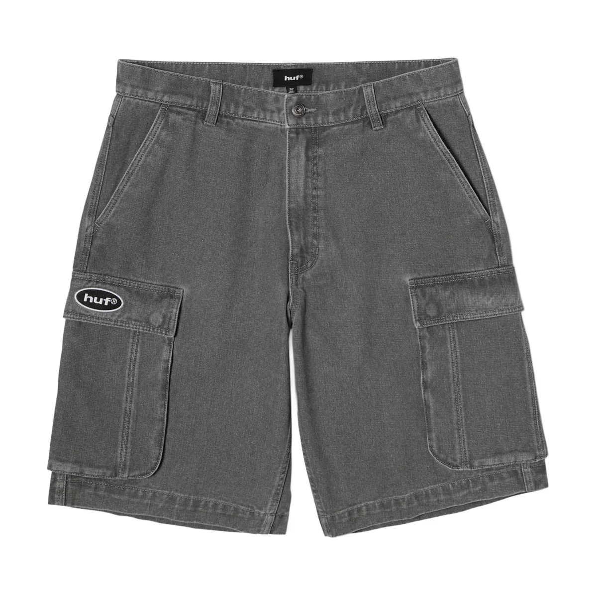 HUF Oval Denim Cargo Shorts - Frost Gray