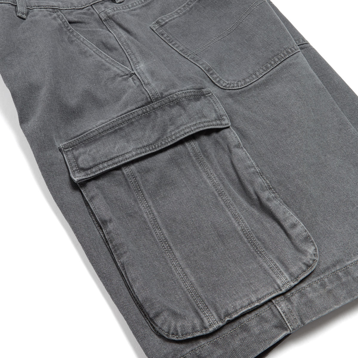 HUF Oval Denim Cargo Shorts - Frost Gray - Image 5