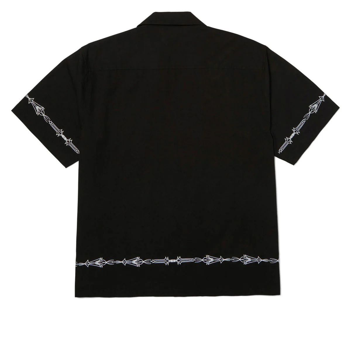 HUF Pinstripe Emb Resort Shirt - Black - Image 2