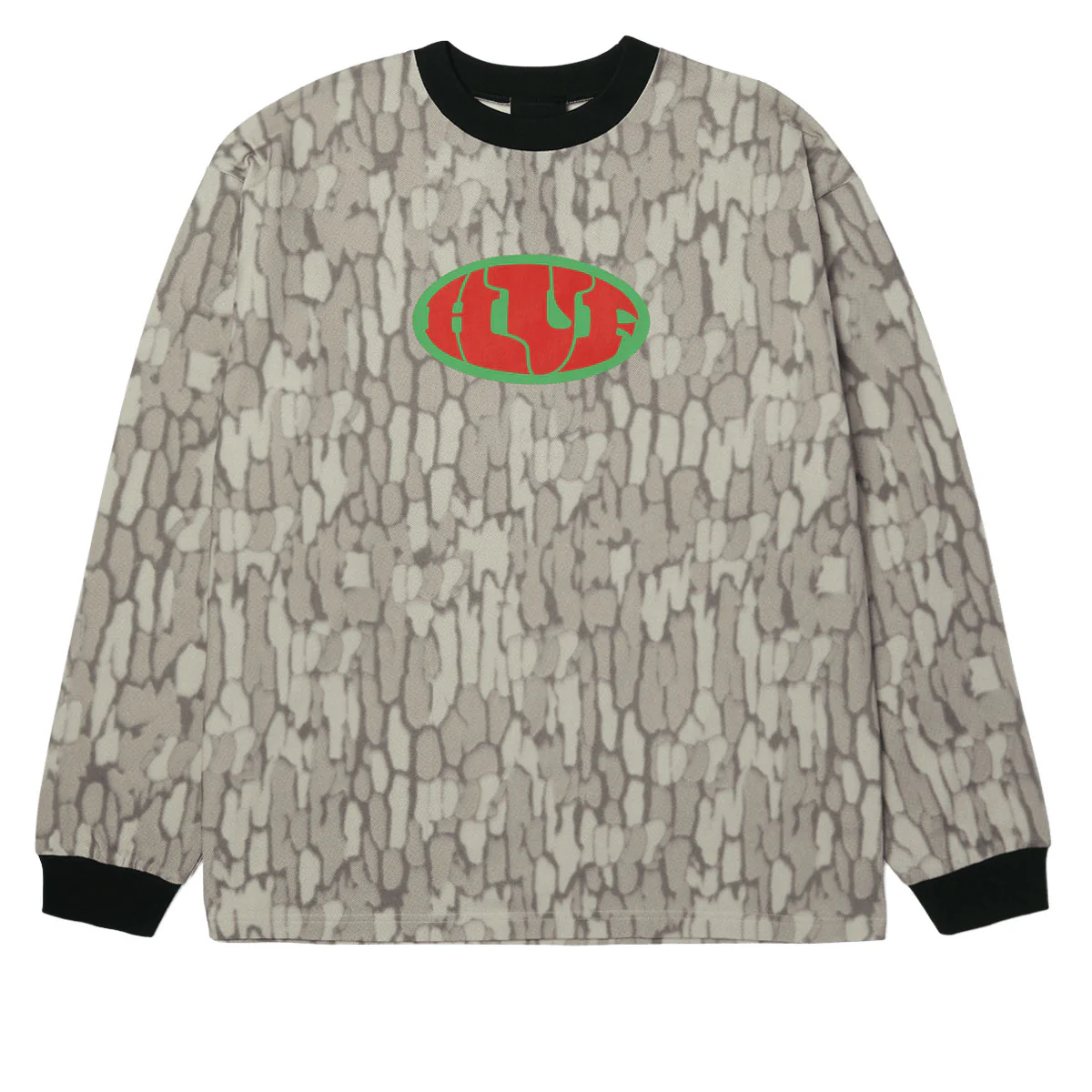 HUF Warped Camo Long Sleeve Knit T-Shirt - Muted Camo