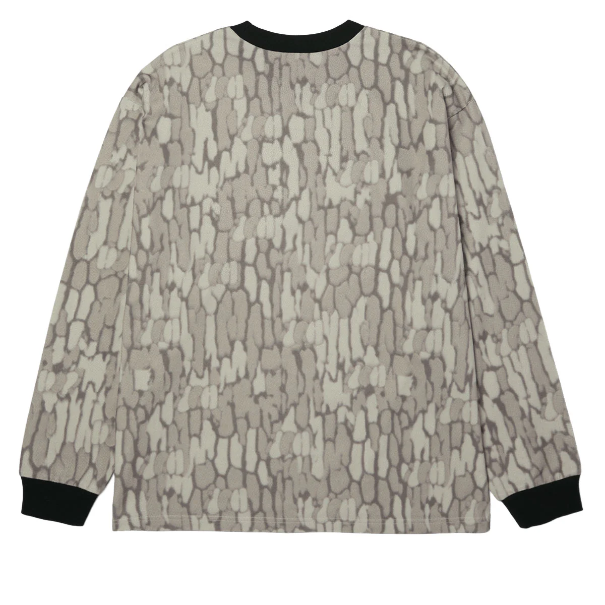 HUF Warped Camo Long Sleeve Knit T-Shirt - Muted Camo - Image 2