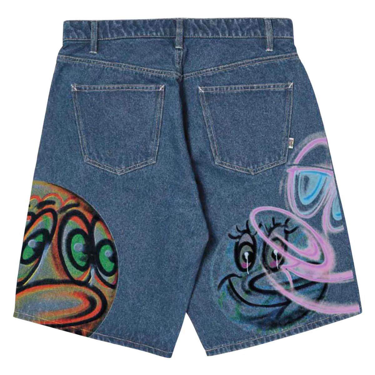 HUF x Kenny Scharf Spray Guys Denim Shorts - Multi - Image 2