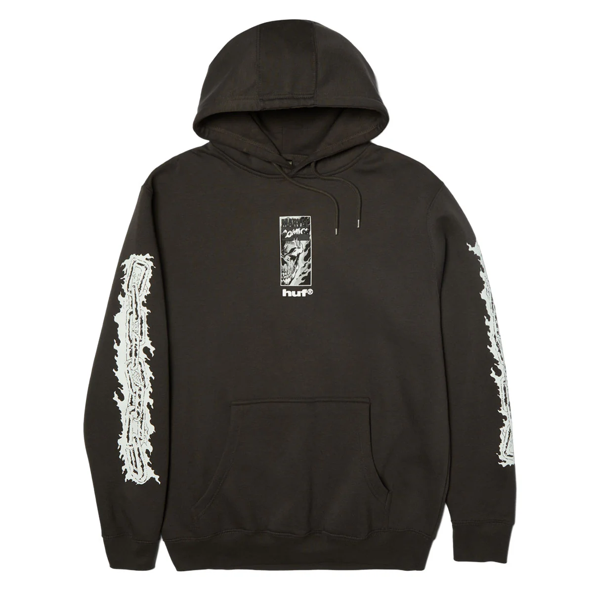 HUF x Marvel Ghost Rider Hoodie - Washed Black - Image 3