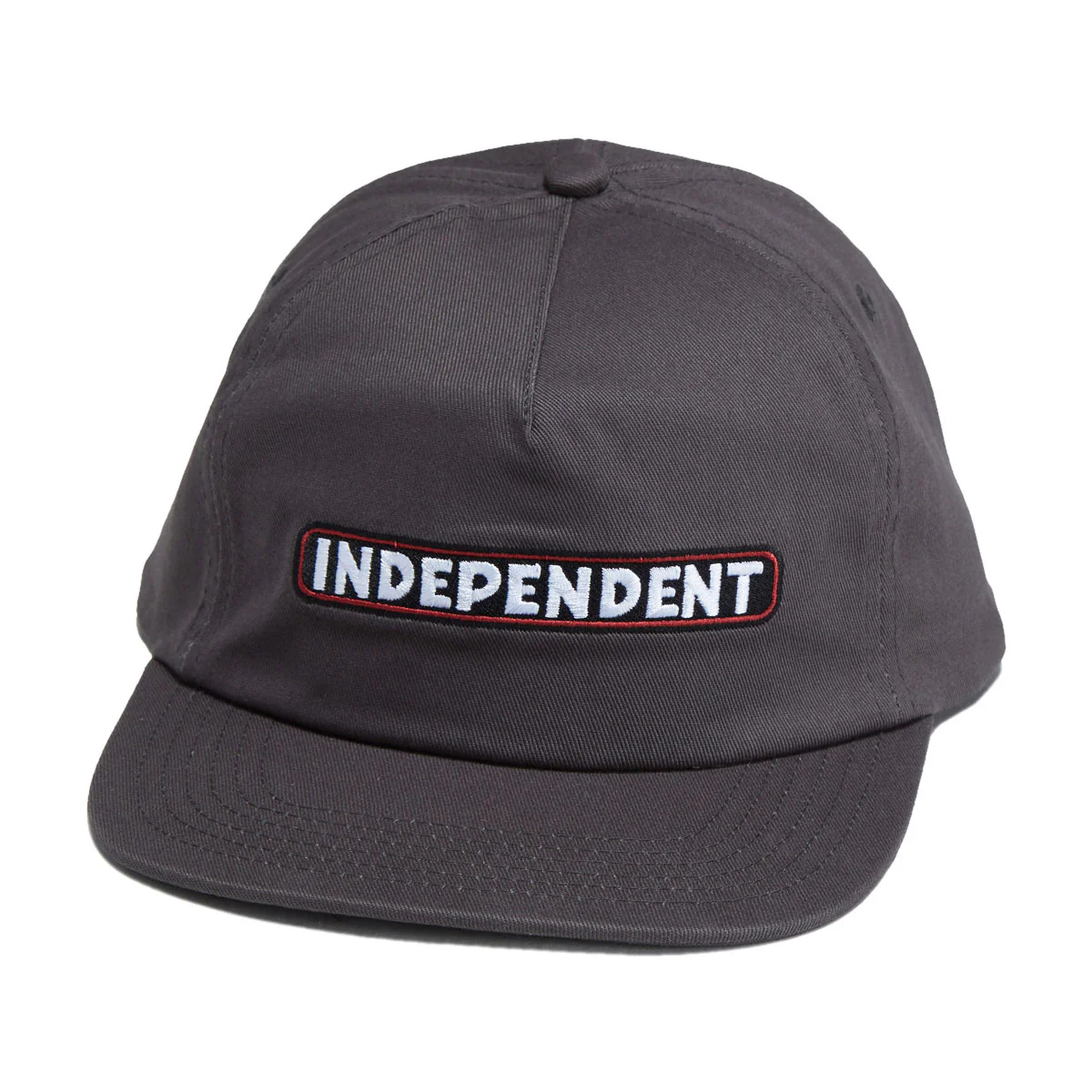 Independent Bar Logo Snapback Hat - Charcoal