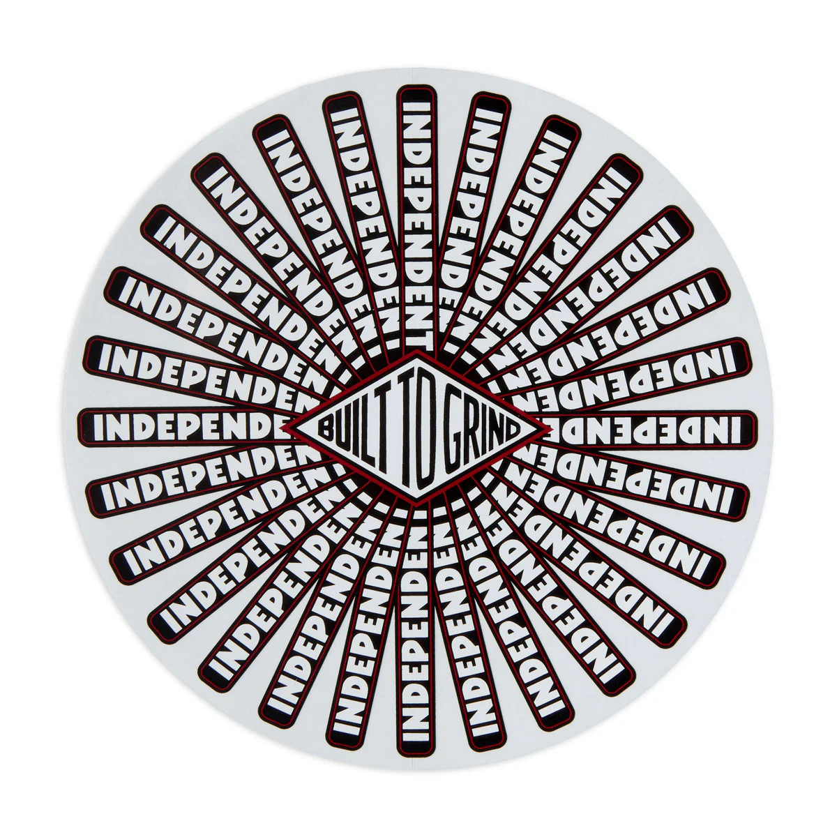 Independent Revolution Clear 6" Sticker - White/Black/Red