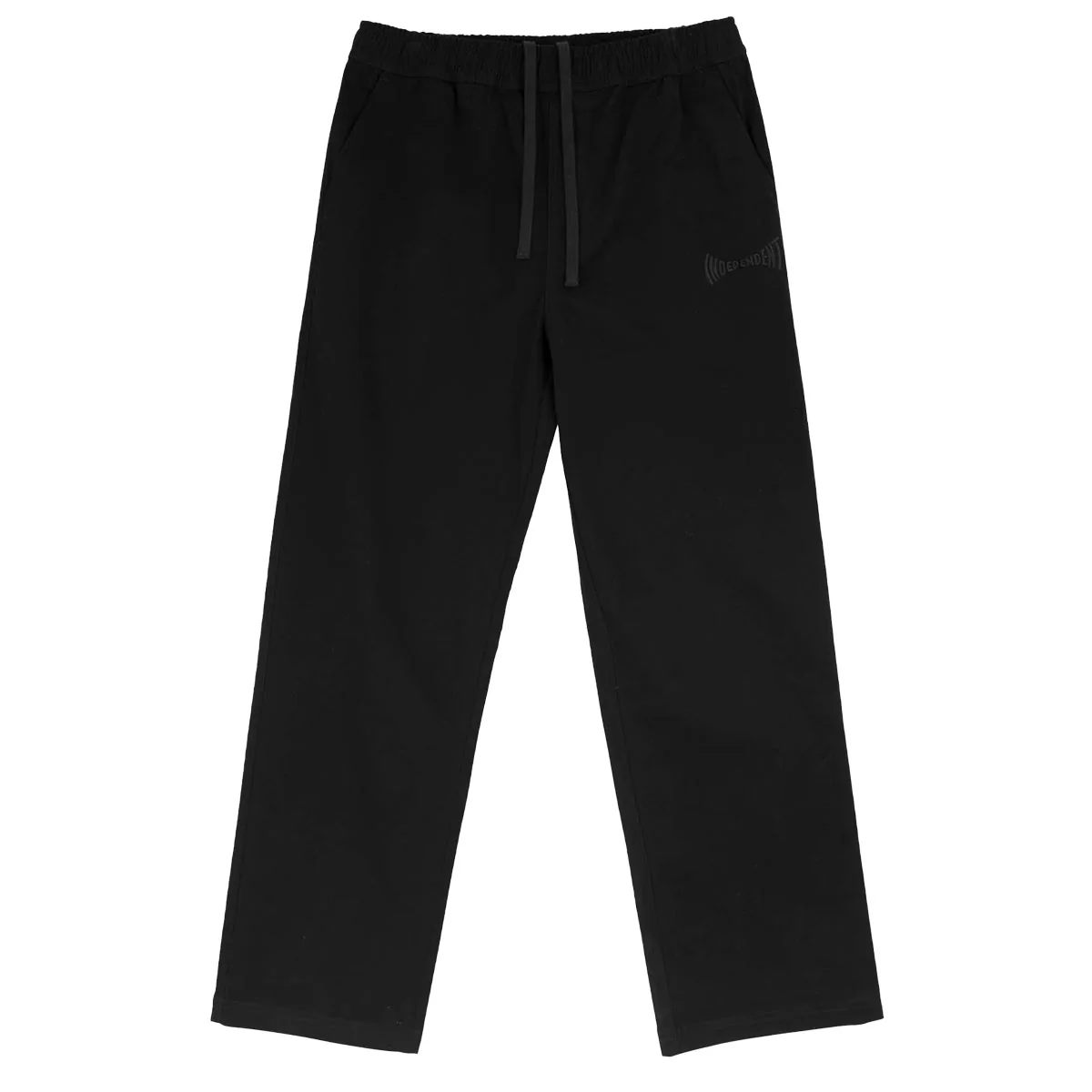 Independent Span Elastic Waist Pants - Black/Black