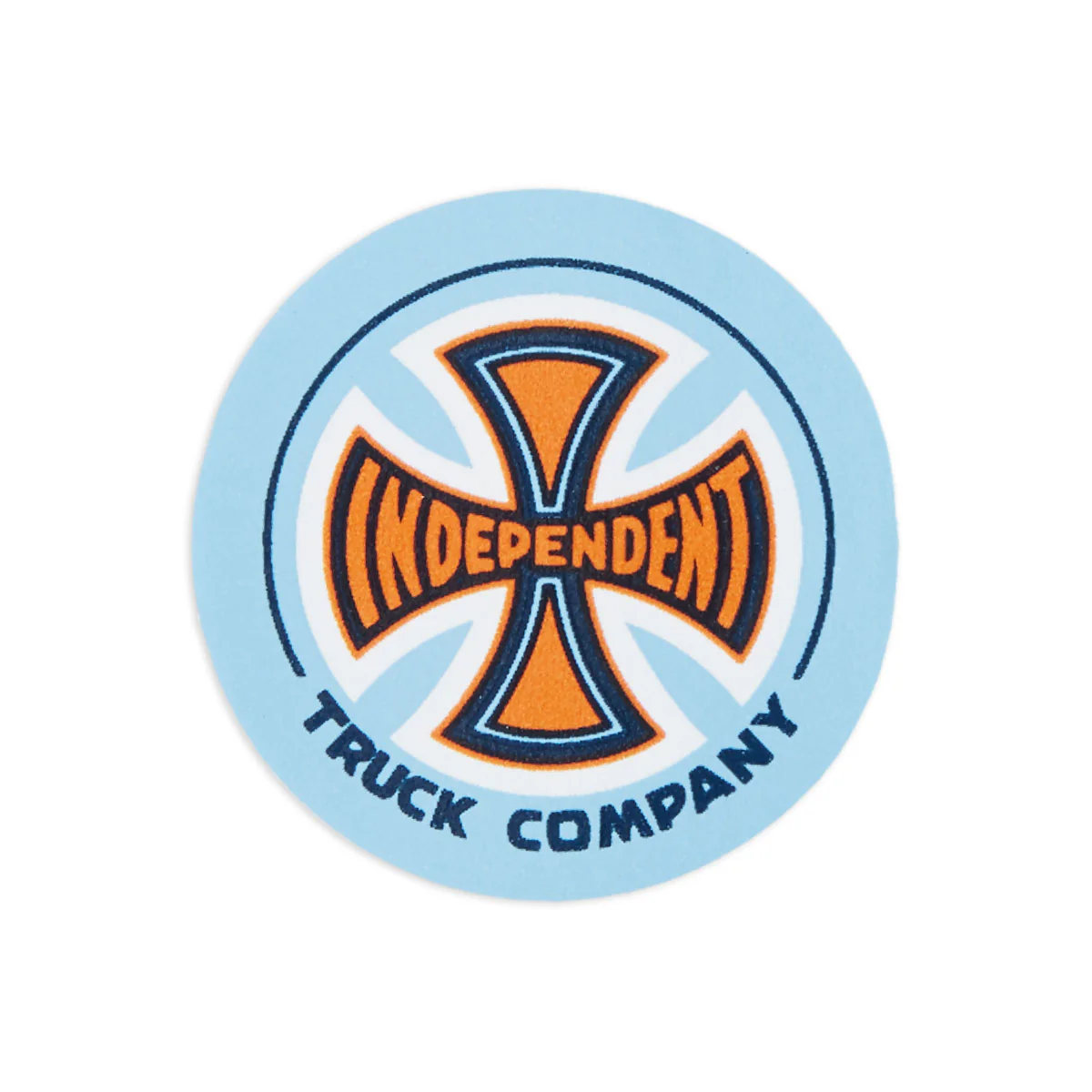 Independent Truck Co Legacy Clear 1" Sticker - Blue/Orange