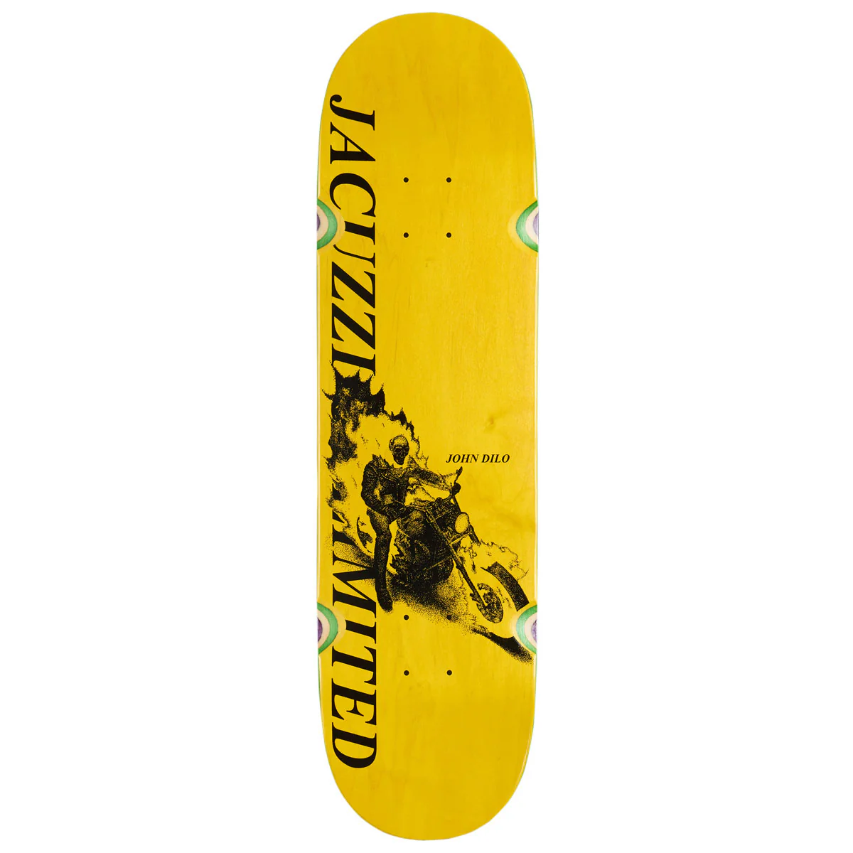 Jacuzzi Unlimited John Dilo Skull Cycle Wheel Wells EX7 Skateboard Deck - 8.50"