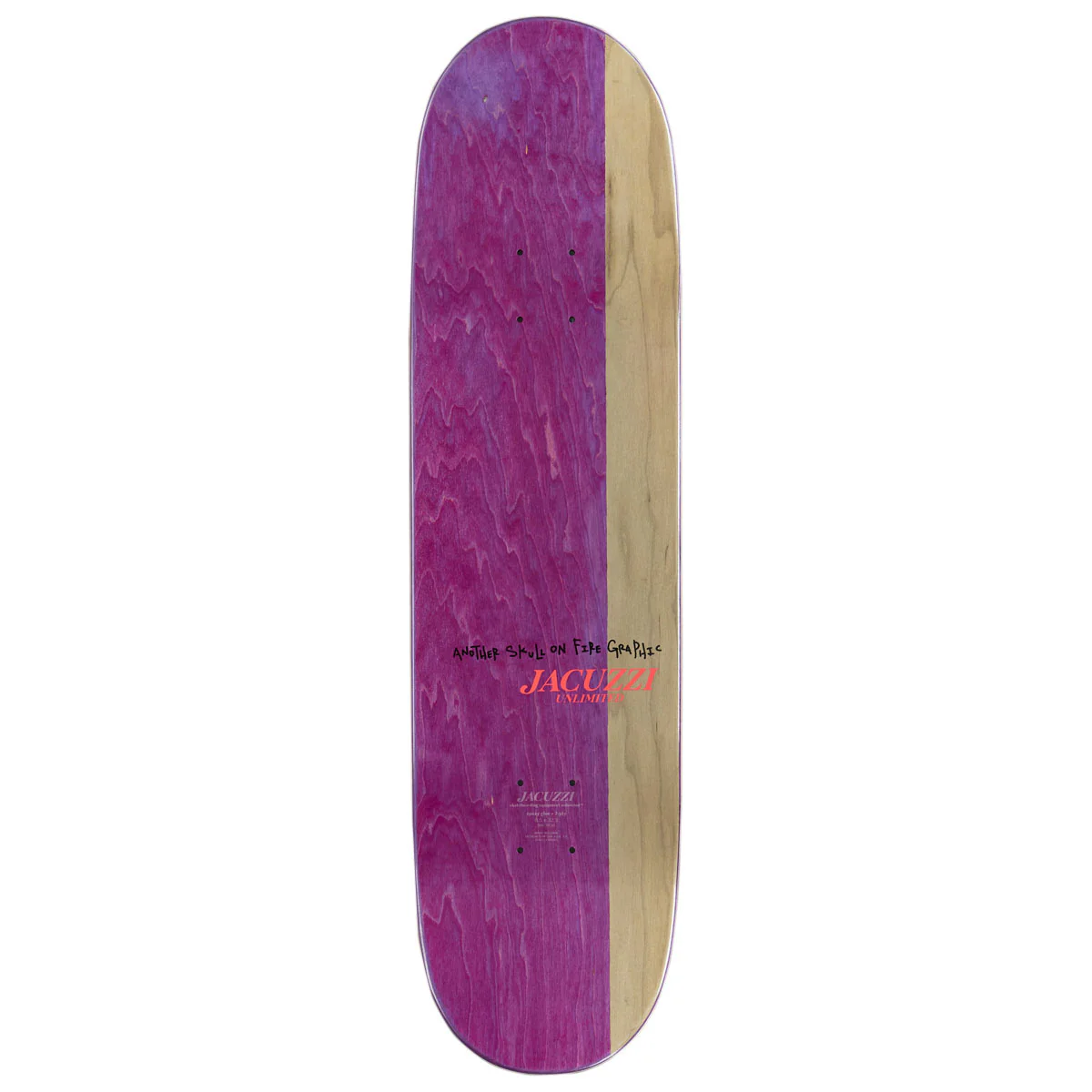 Jacuzzi Unlimited John Dilo Skull Cycle Wheel Wells EX7 Skateboard Deck - 8.50" - Image 2