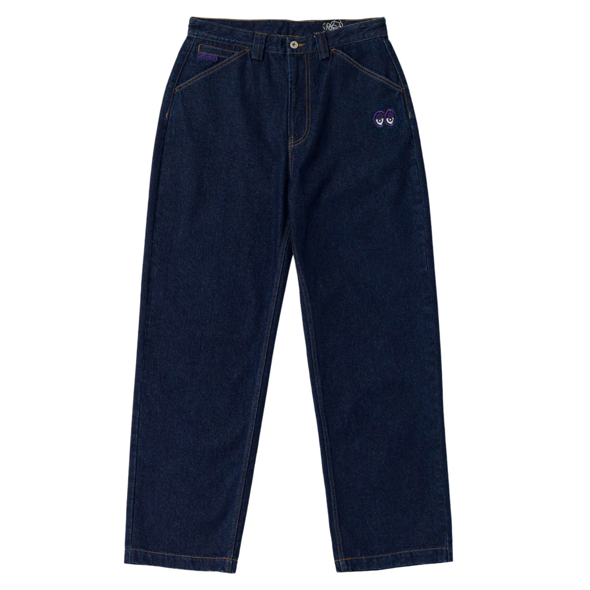Krooked Eyes Denim Twill Jeans - Dark Rinse Denim