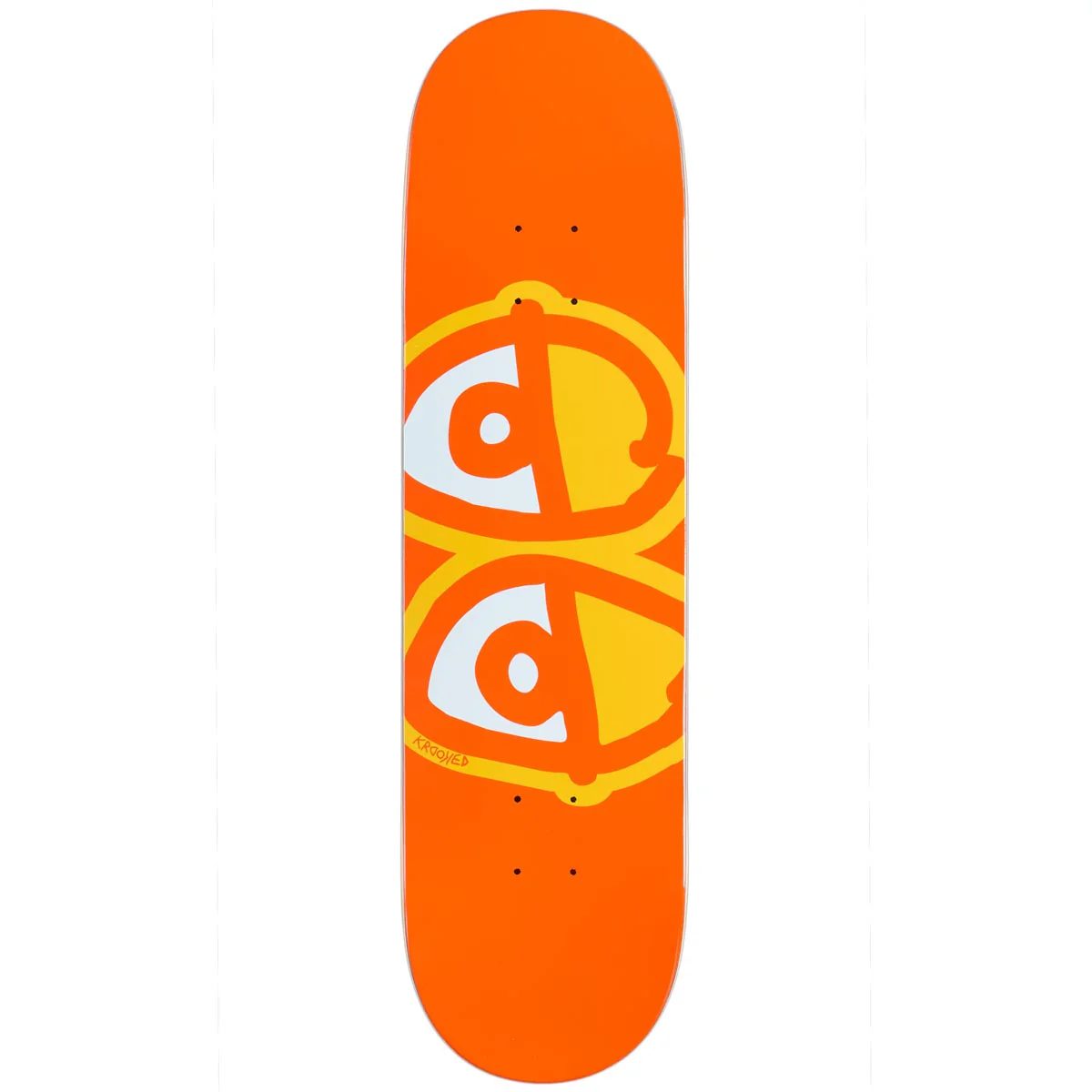 Krooked Eyes Skateboard Deck - Orange - 8.25"