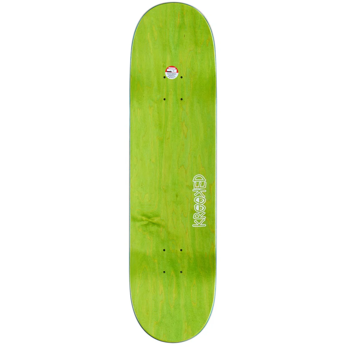 Krooked Eyes Skateboard Deck - Orange - 8.25" - Image 2