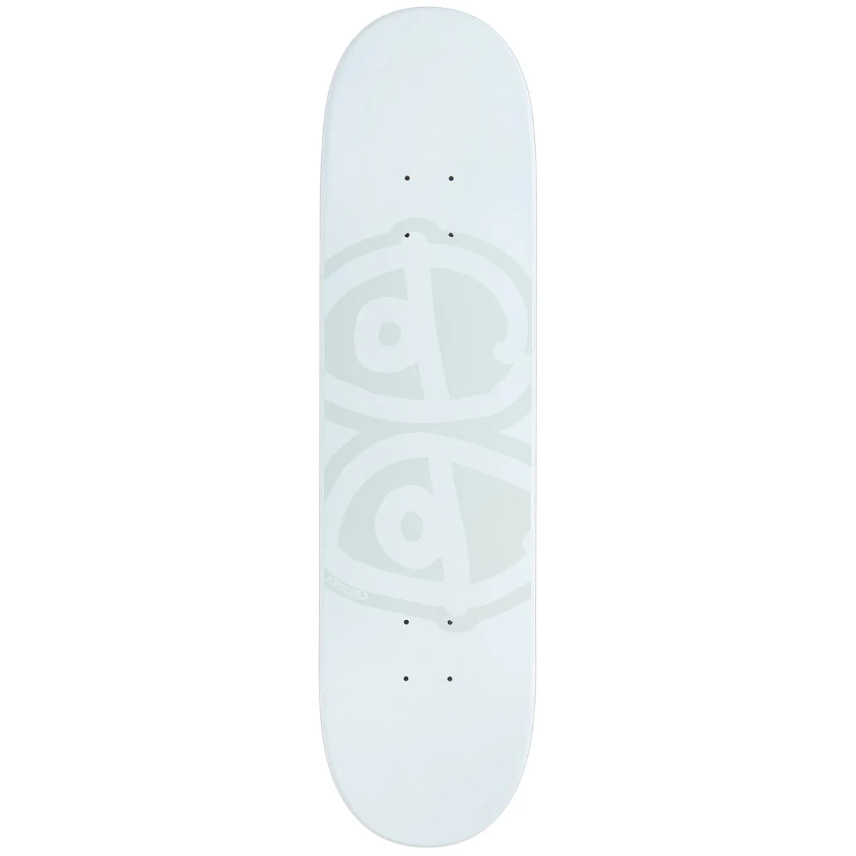 Krooked Eyes Skateboard Deck - White - 8.06"
